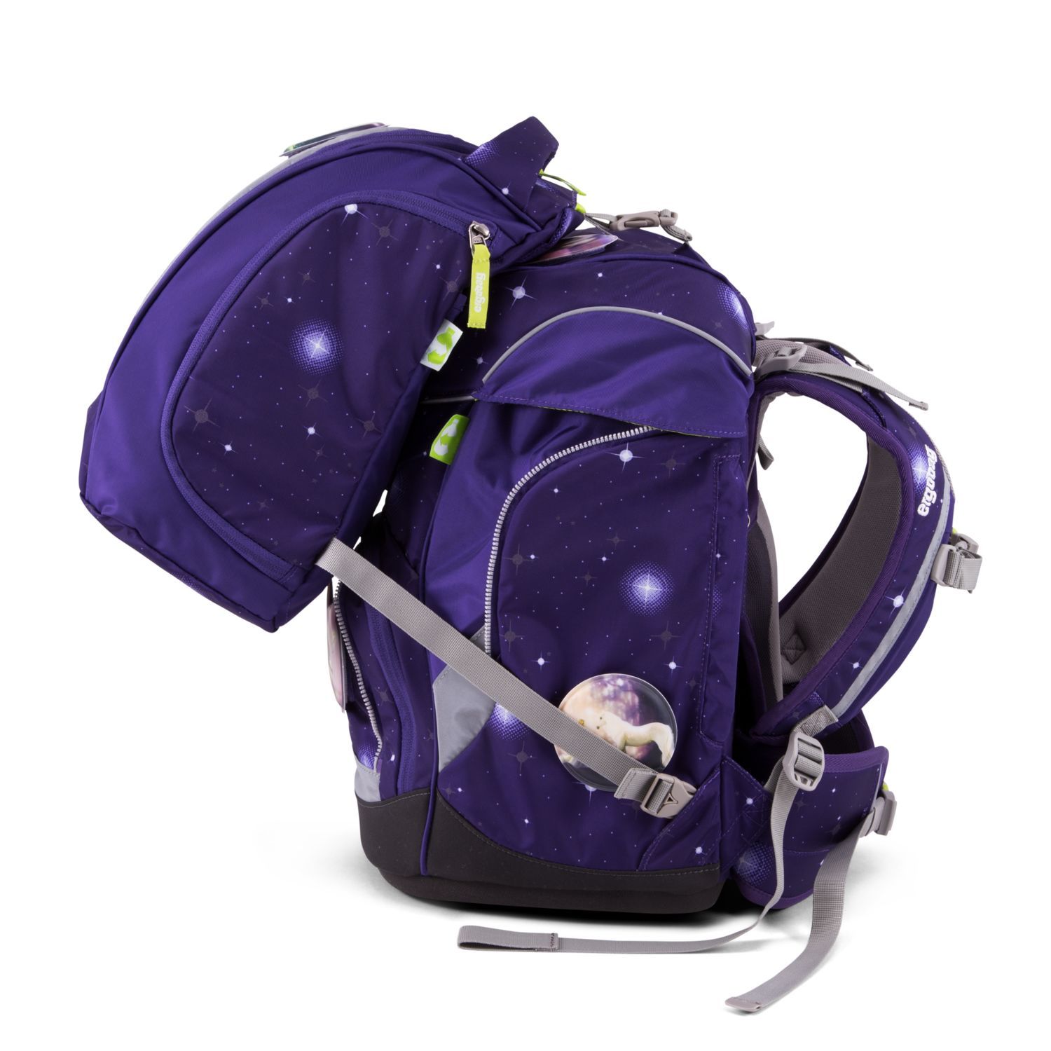 Ergobag School Backpack Set - 6 Piece Kids Bookbag with Super NinBear Design | Lightweight Durable Backpack for Elementary Students, Perfect for School, Travel & Outdoor Activities