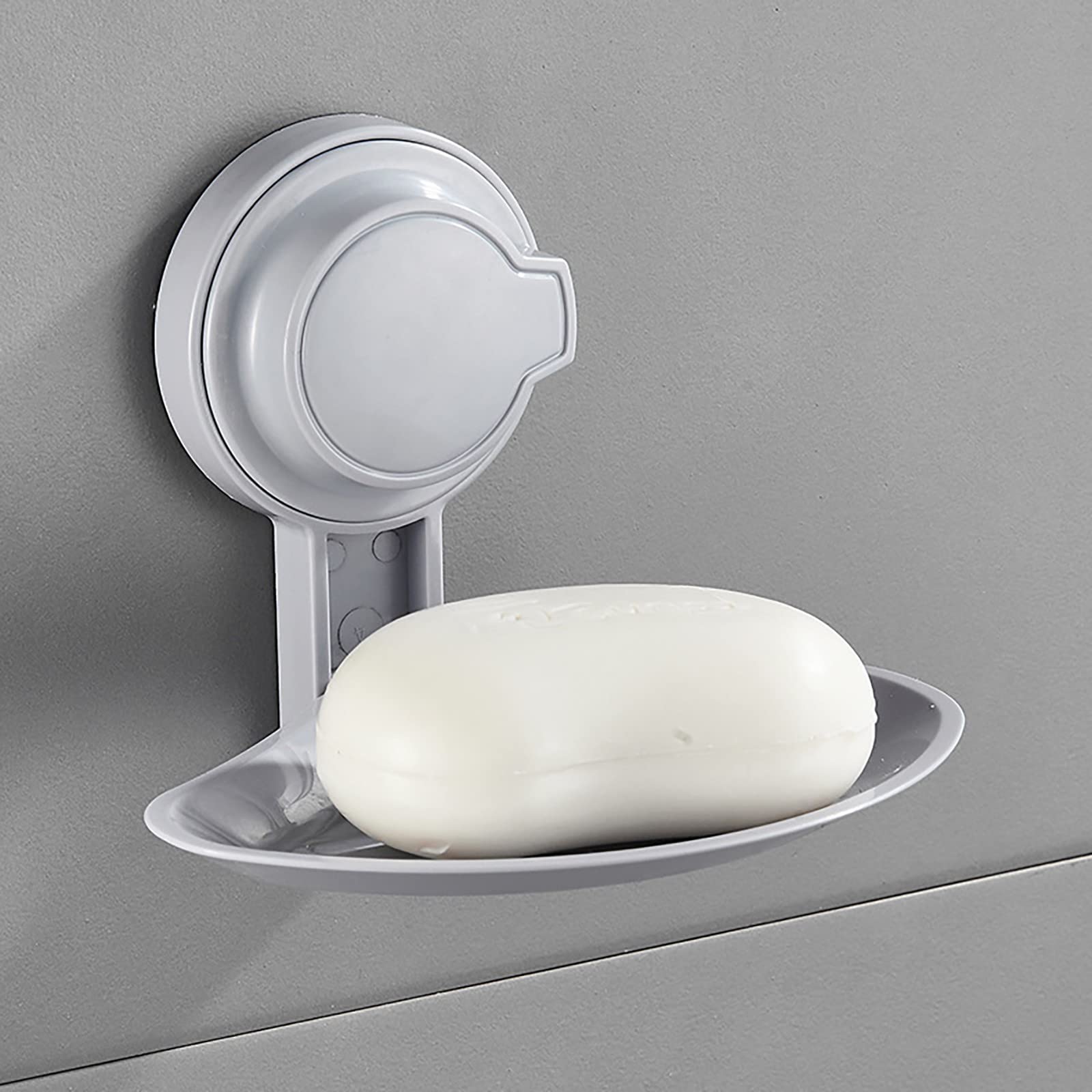 GONEBIN Wall Mounted Soap Dish with Drain - Rustproof Shower Soap Tray for Bathroom, Kitchen & Countertop - Creative Pink Bathroom Accessories Set (Includes Soap Holder & Trash Can) - Perfect for Small Spaces, Apartments & Dorm Rooms