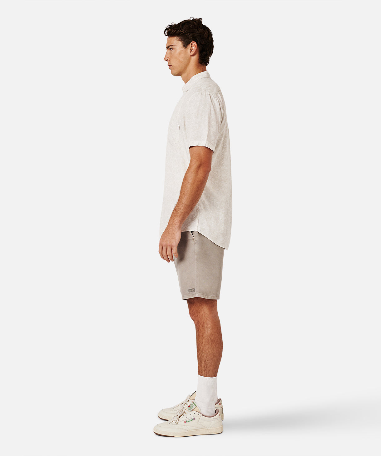 Alicante Short Sleeve Shirt for Men - White & Sage Green Casual Button Down Shirt | Perfect for Summer Outfits, Office Wear & Casual Fridays