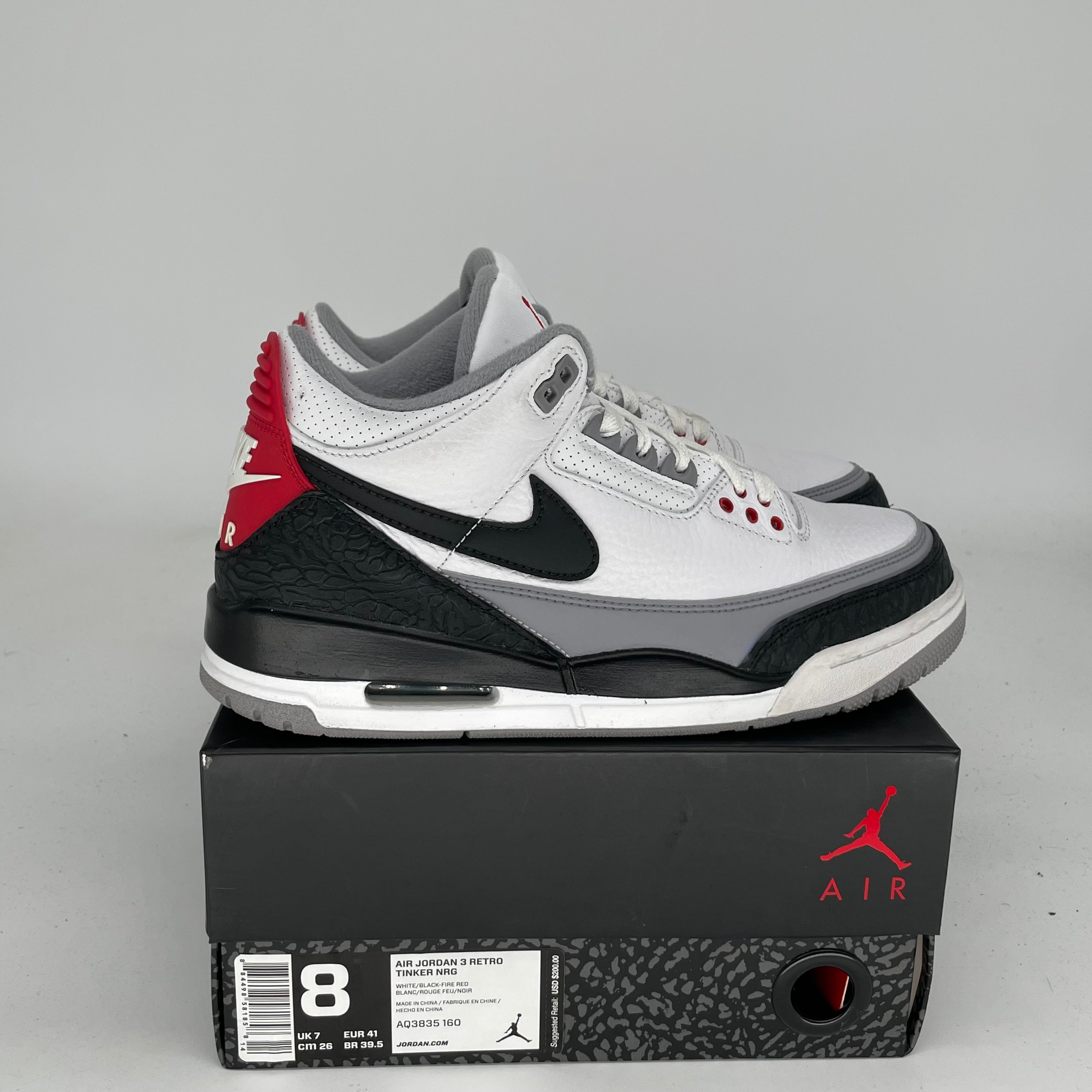 AIR JORDAN 3 TINKER HATFIELD Men's Basketball Shoes - Size 8 (AQ3835-160) - Retro Sneakers for Streetwear & Casual Outfits