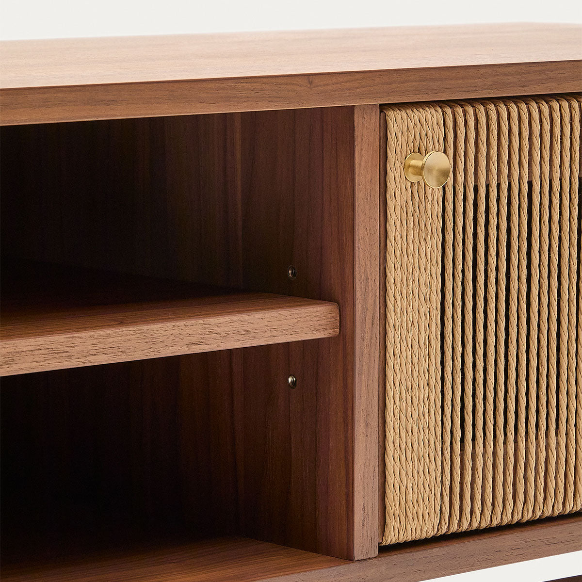 Kave Home Elan TV Stand - Modern Entertainment Center with Storage for Living Room, Bedroom & Home Theater