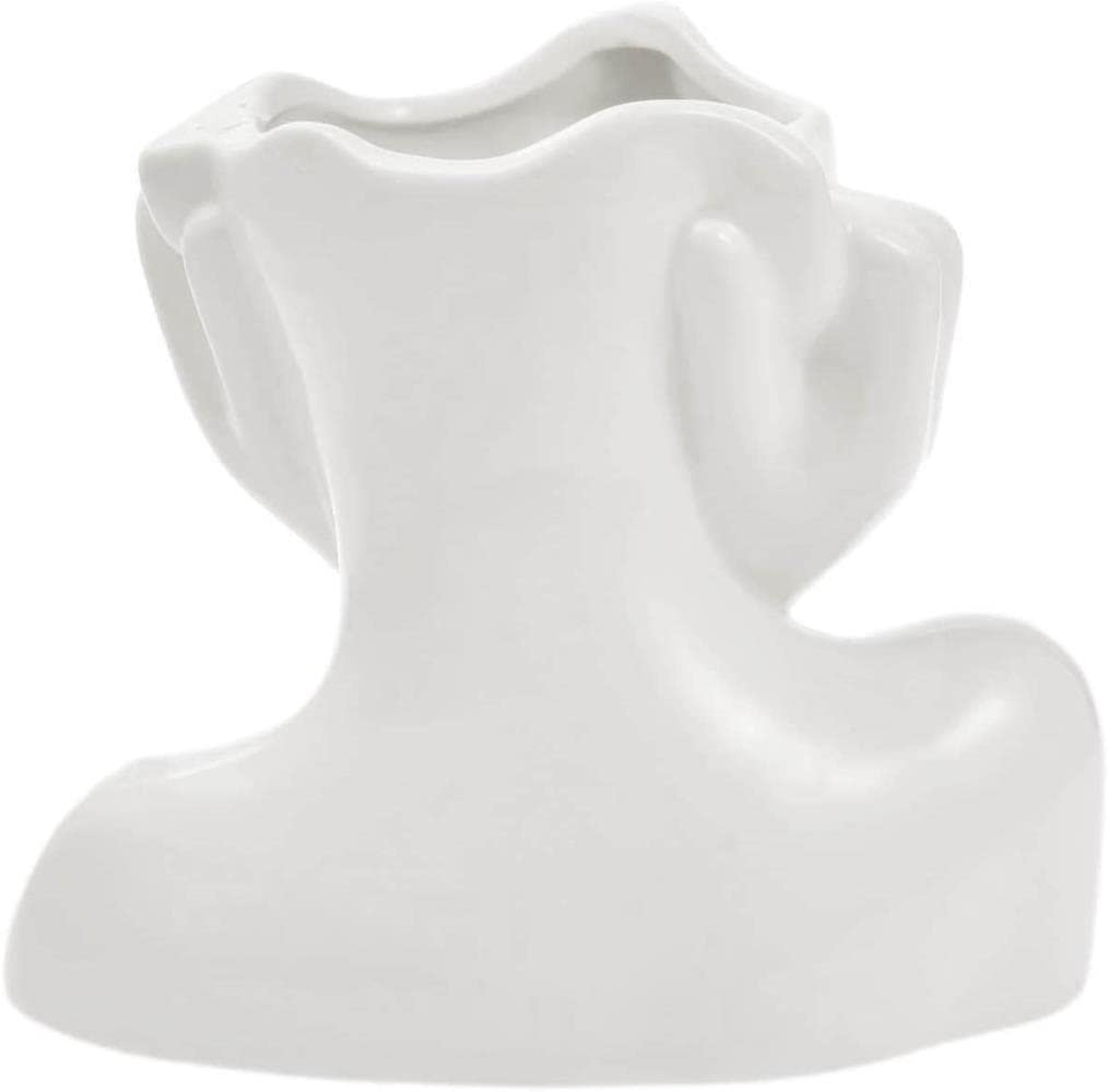 Ceramic Face Sculpture Vase - Handcrafted Art Decor for Tabletop Flower Arrangement | Modern Home & Office Decoration | Perfect for Living Room, Bedroom, and Gift Giving