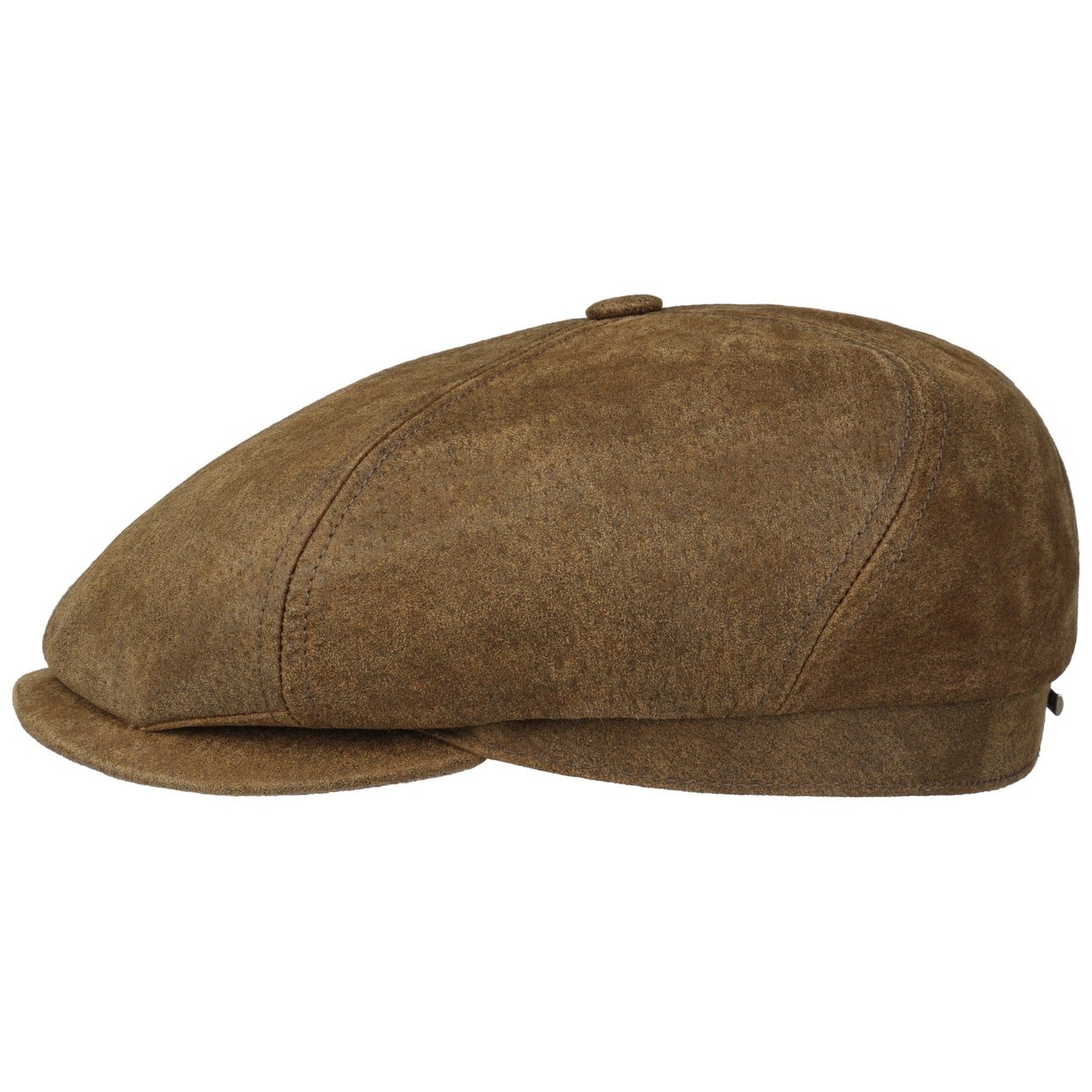 Stetson Vintage Pigskin 6-Panel Flat Cap for Men - Classic Retro Style Hat for Casual Wear, Outdoor Activities & Fashion Accessories