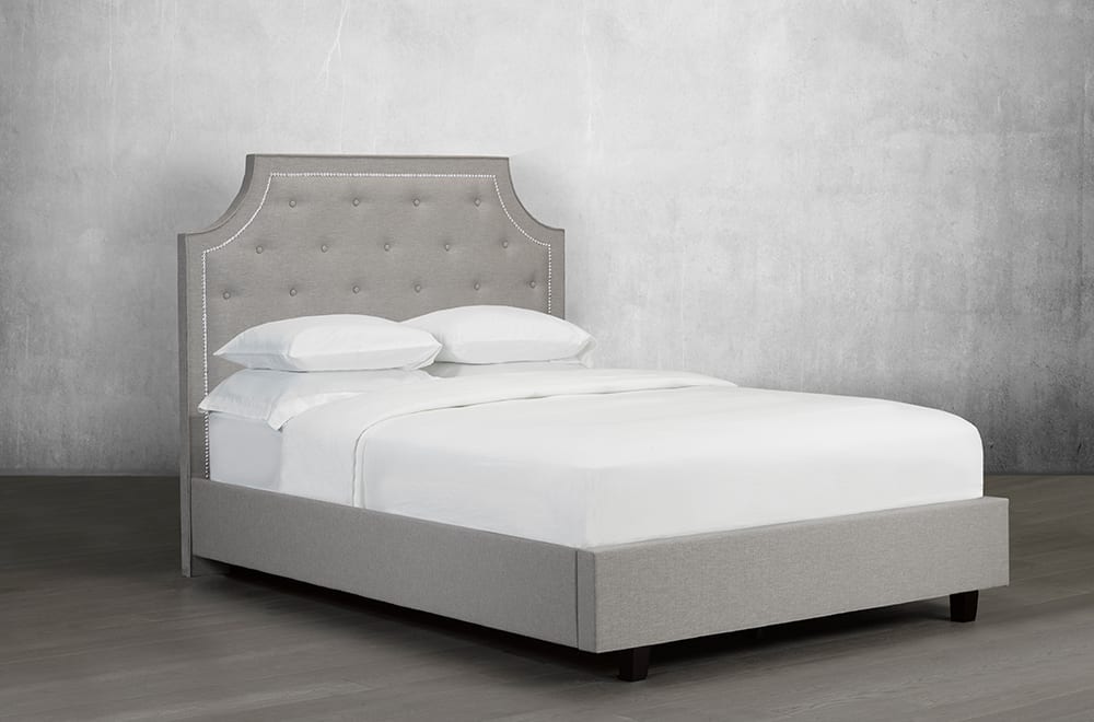 Elegant Modern Bed Frame with Rounded Profile - Perfect for Bedroom, Guest Room & Apartment Decor