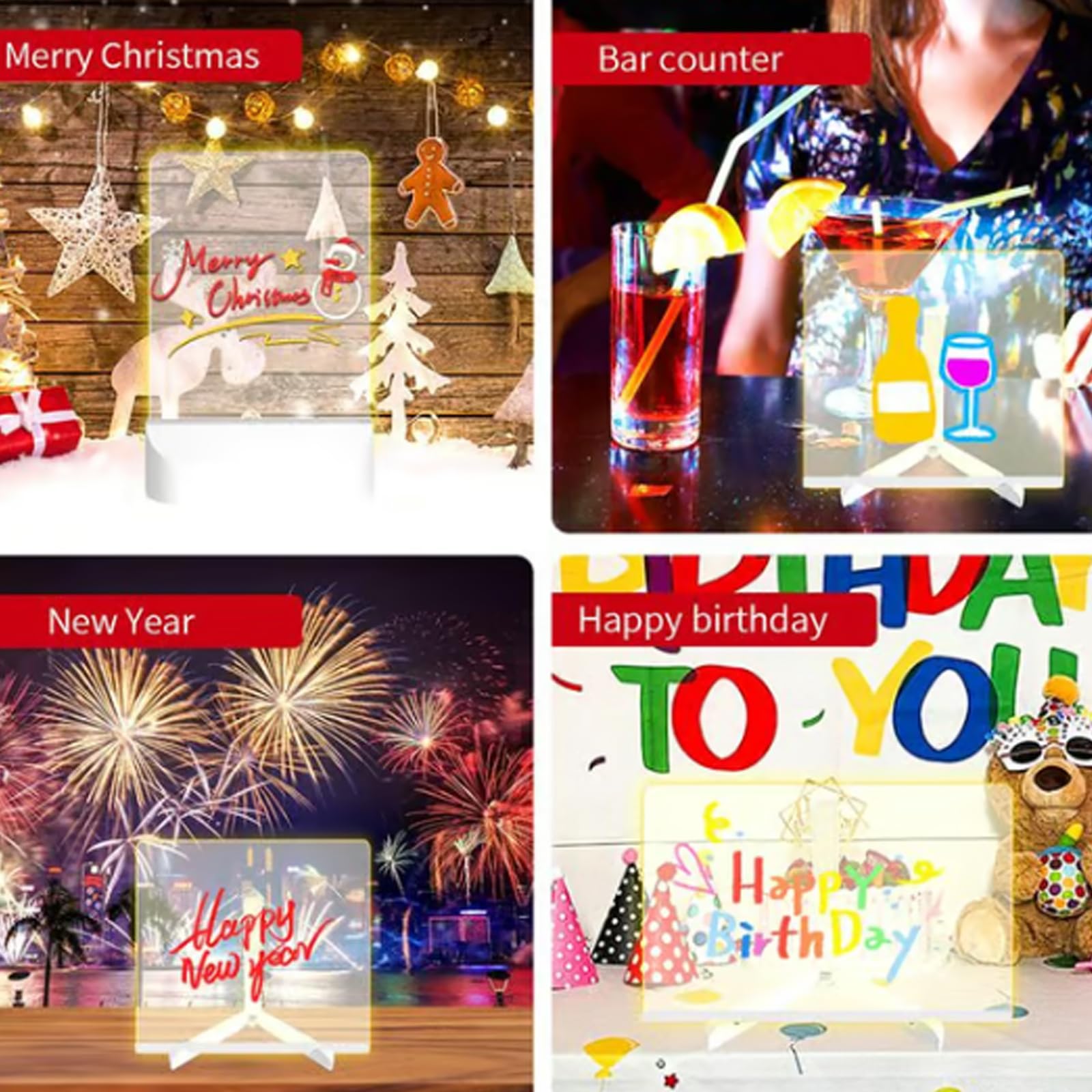 GlowBoard - LED Light-Up Writing & Drawing Board for Kids & Adults - 11.8