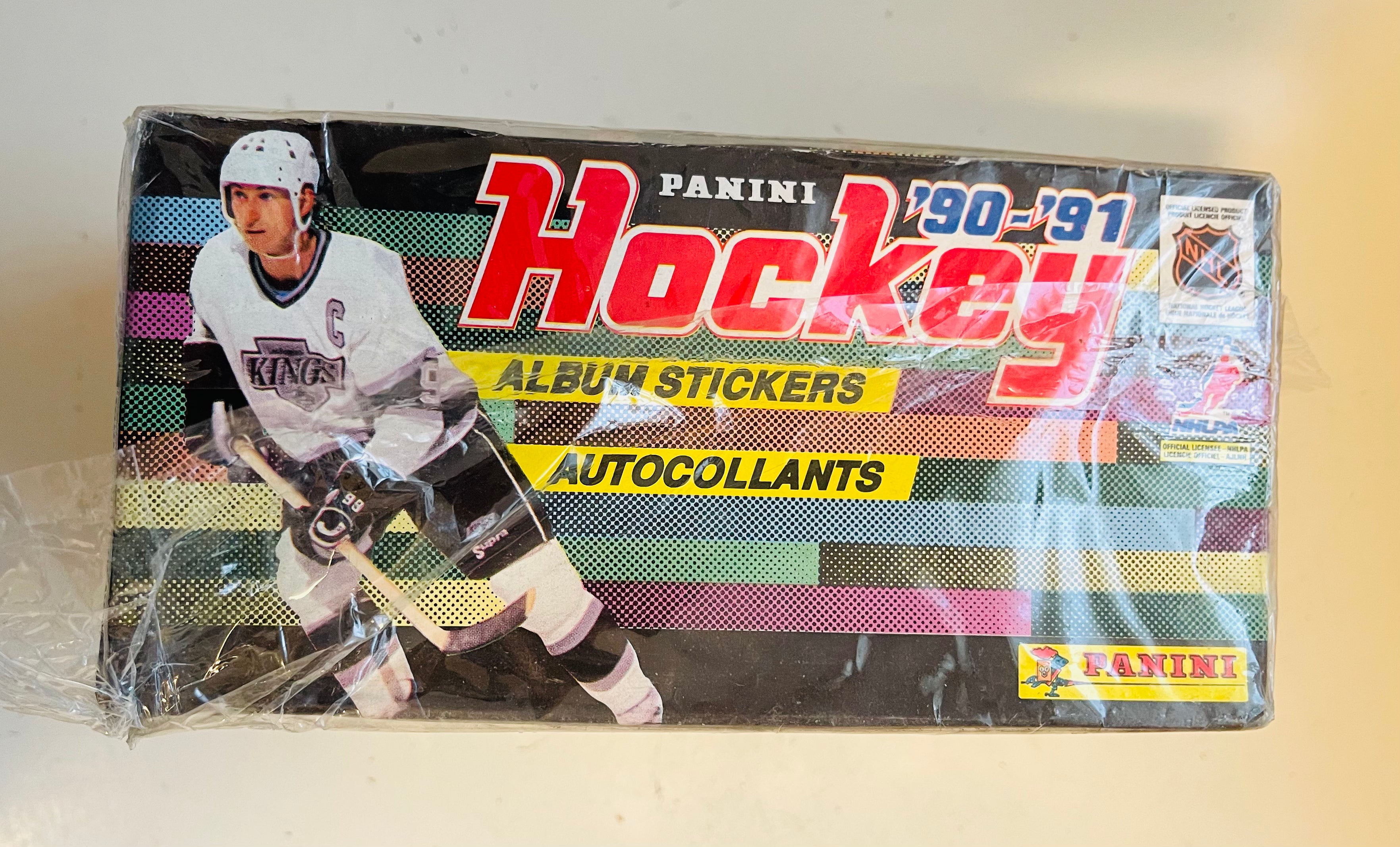 1990-1991 Panini Hockey Stickers Complete 100-Pack Collection Box - Perfect for Collectors, Trading & Nostalgic Sports Memorabilia Display
