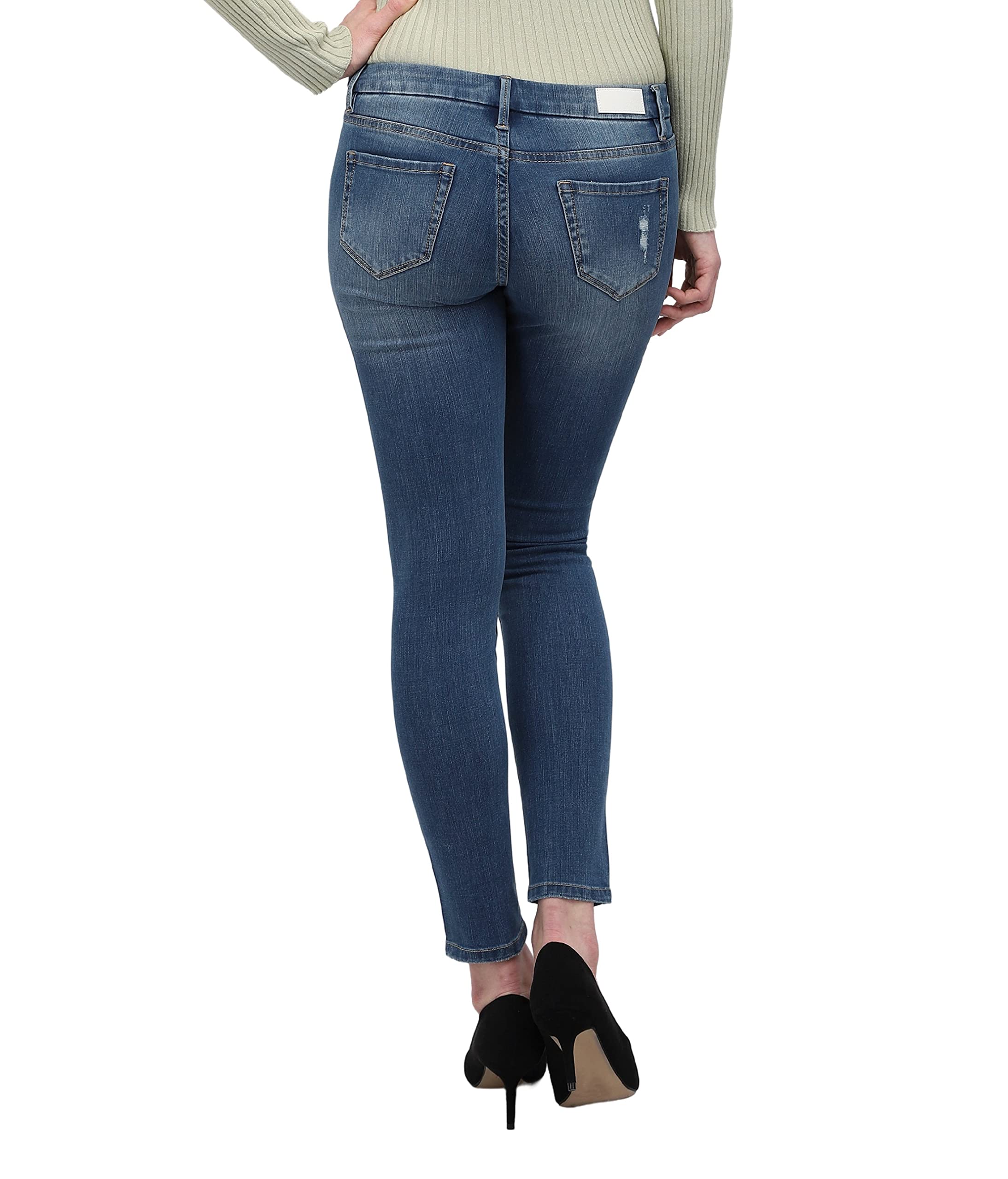 Best Women's Skinny Jeans - Mid-Rise Stretch Denim Pants for a Slim Fit - Perfect for Casual Wear, Office & Night Out
