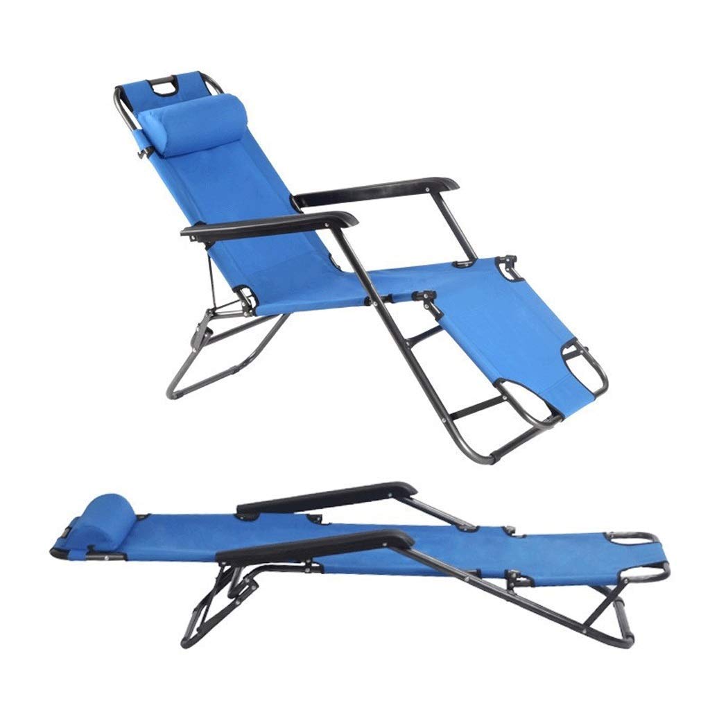 Portable Folding Lounge Chair & Camping Bed - 600D Oxford Cloth, Reinforced Metal Frame, 180cm Length - Perfect for Outdoor Relaxation, Beach, Picnics & Backyard Camping