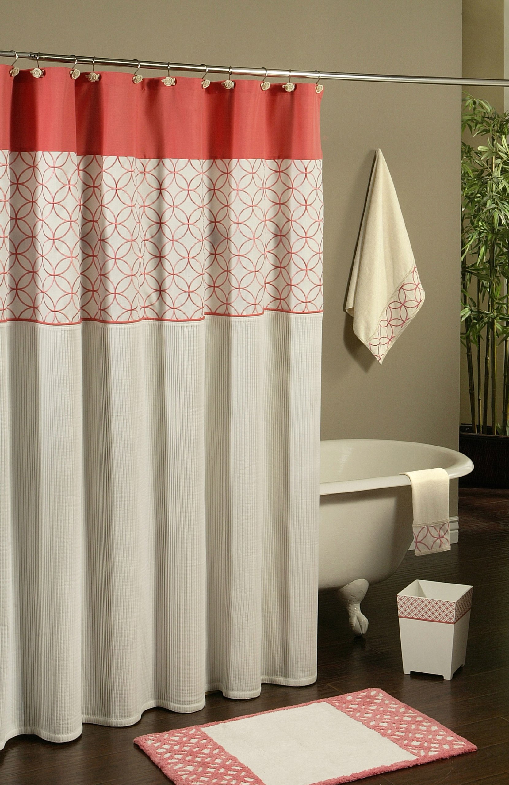 Sherry Kline Romantic Shower Curtain with Hooks - Waterproof Bathroom Decor for Couples & Master Bathrooms