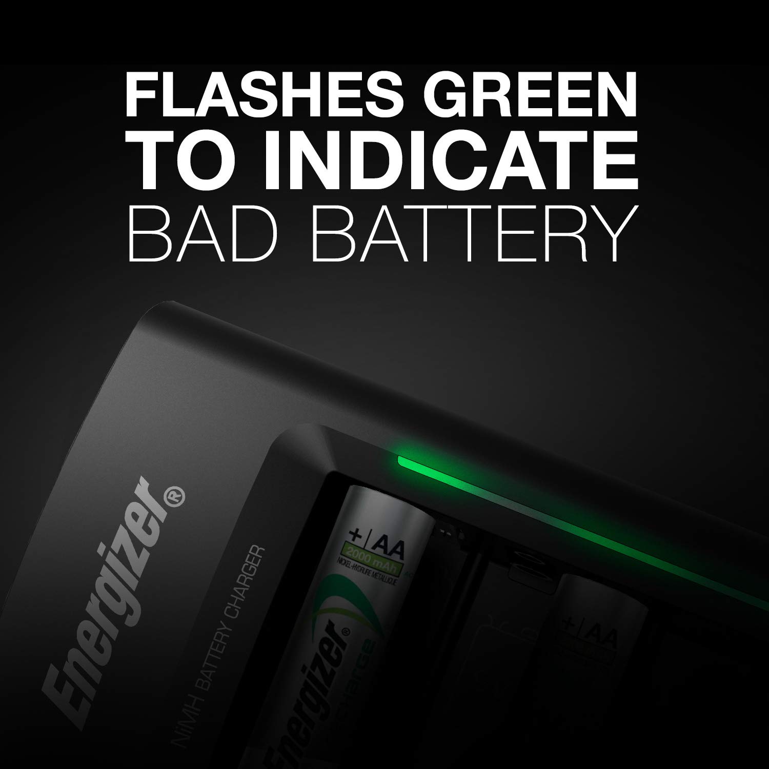 Energizer Rechargeable Battery Charger for C, D, AA, AAA & 9V Batteries - Fast Charging for Home, Office & Emergency Power Supply