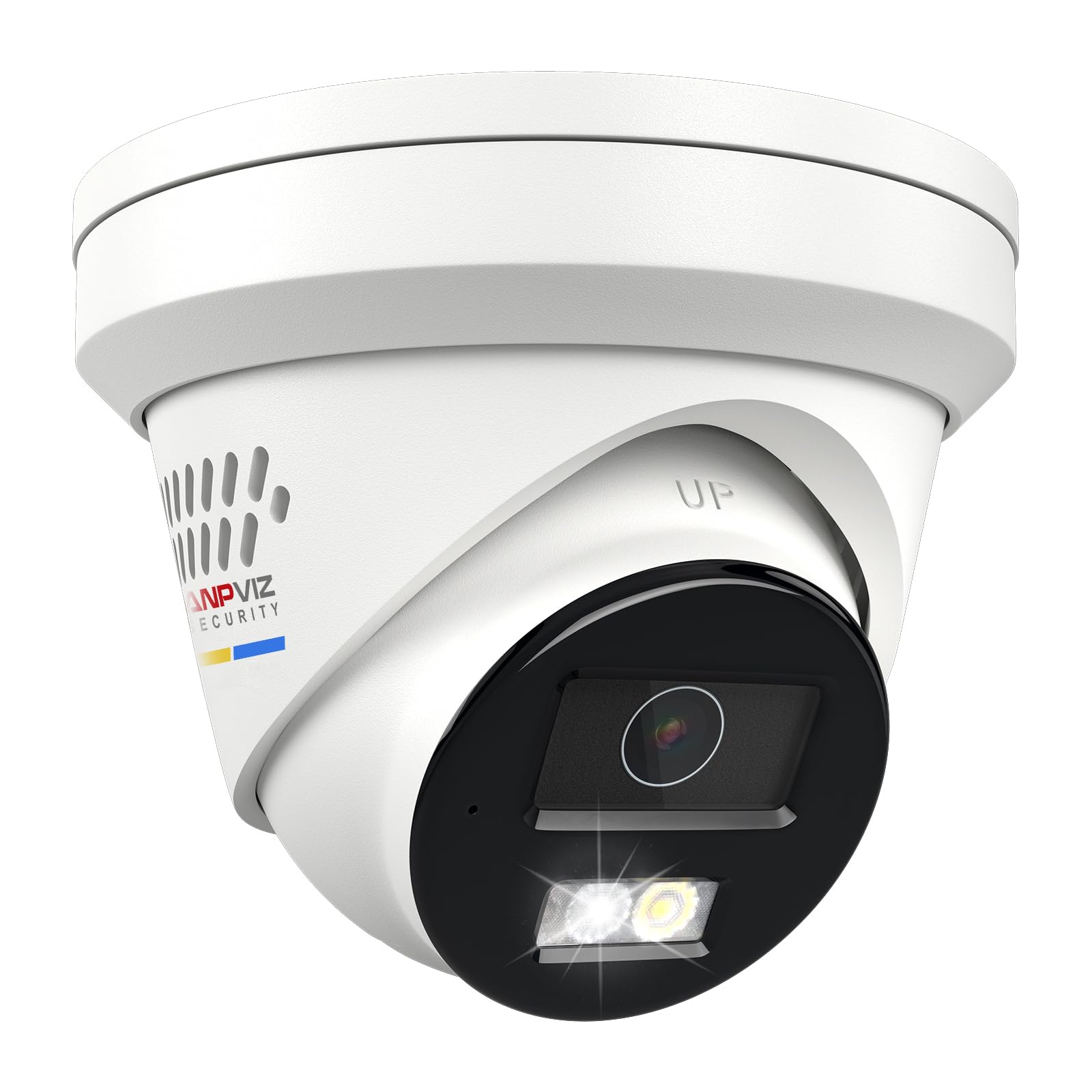 Anpviz 8MP IP PoE Security Camera Outdoor - 4K Metal Turret Camera with Strobe Light, Audio Alarm & 2-Way Talk | Smart Color Night Vision, Human/Vehicle Detection, IP67 Waterproof, 2.8mm Lens (H Series) | Ideal for Home, Business & Warehouse Surveillance