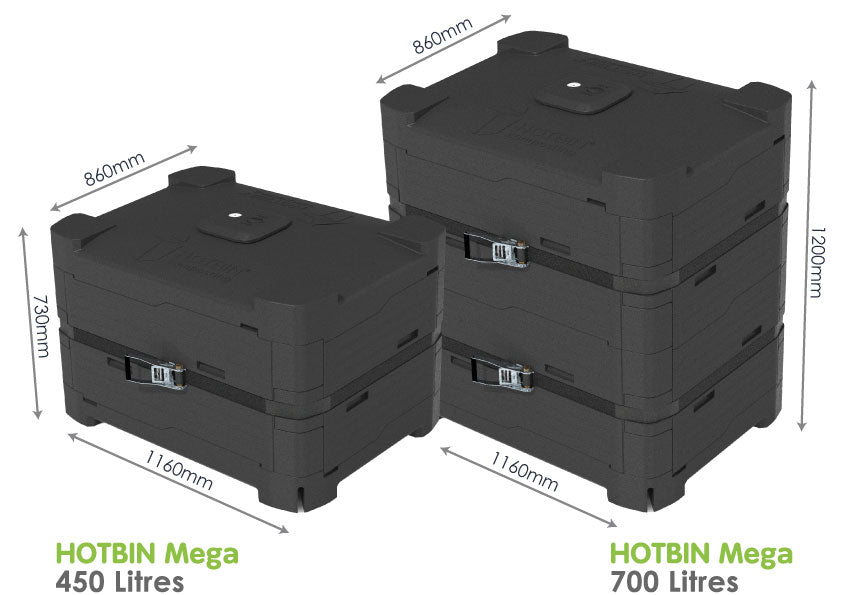 HOTBIN Mega 700 Hot Composter Bin - 185 Gallon Large Capacity for Fast Organic Waste Recycling | Perfect for Backyard Gardening, Sustainable Composting & Eco-Friendly Waste Management