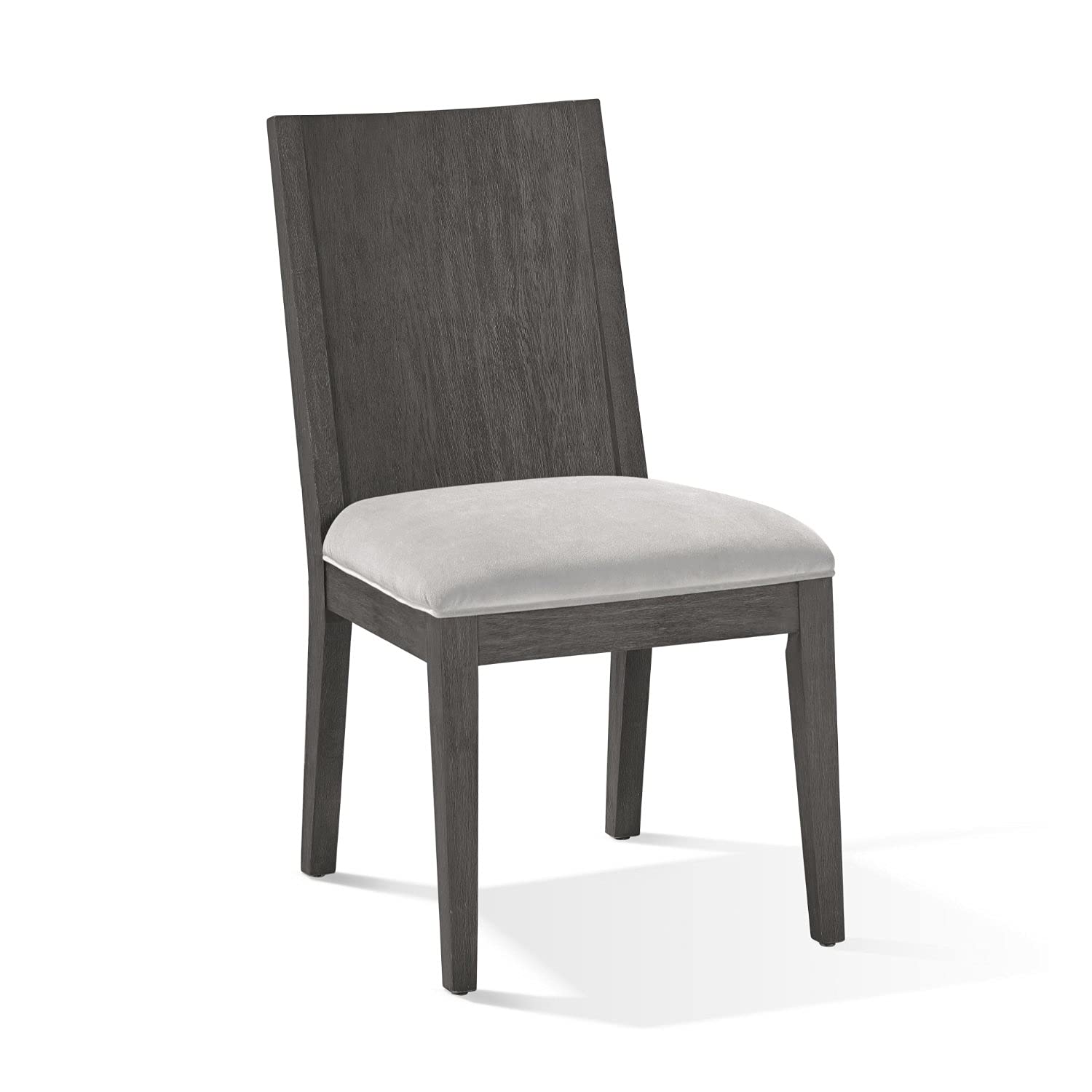 Modus Furniture Modern Dining Chairs Set of 2 - Thunder Grey Upholstered Side Chairs for Kitchen, Dining Room & Office