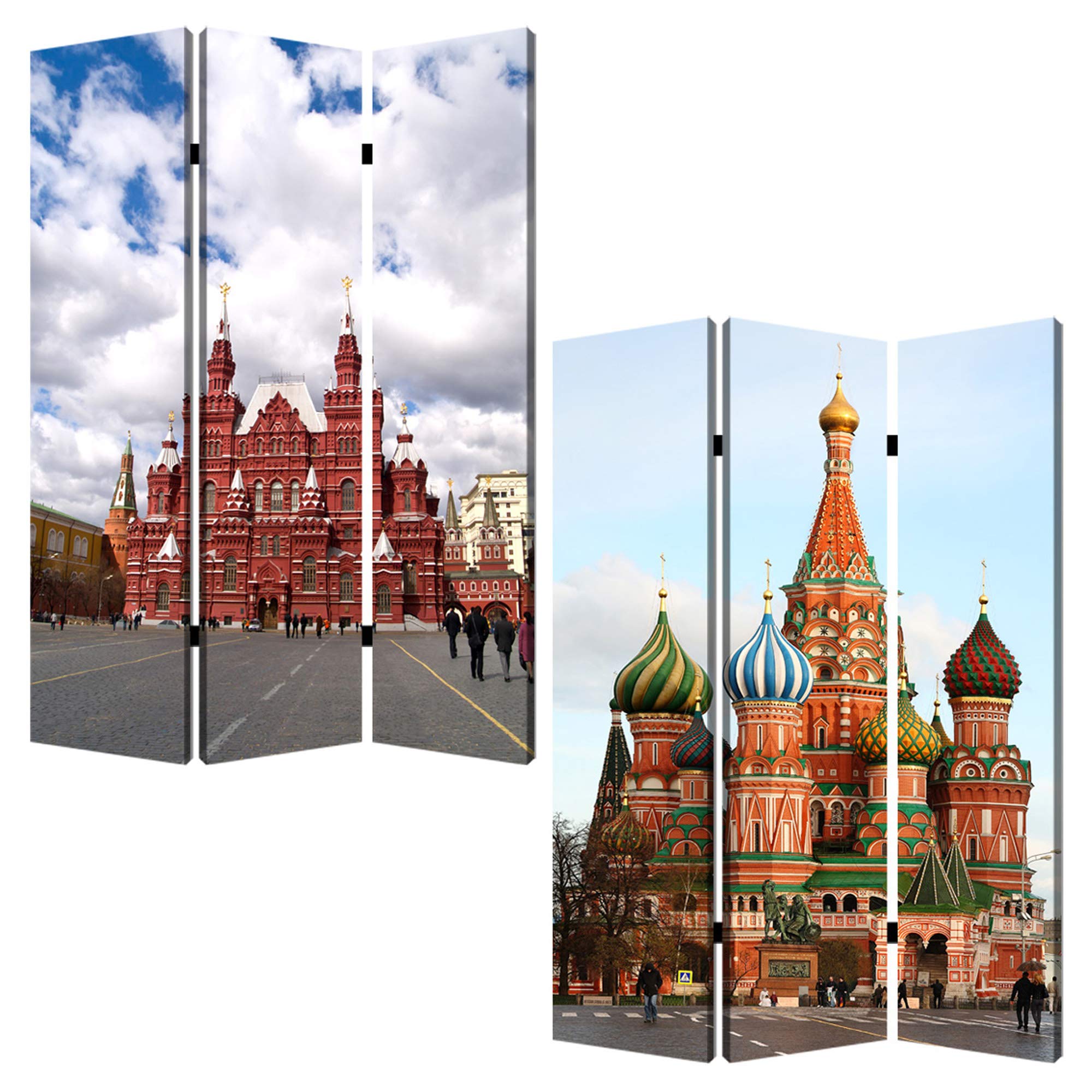 Stylish Screen Gems Russia Room Divider - 6-Panel Folding Privacy Screen for Home & Office - Perfect for Room Separation, Decoration, and Creating Private Spaces