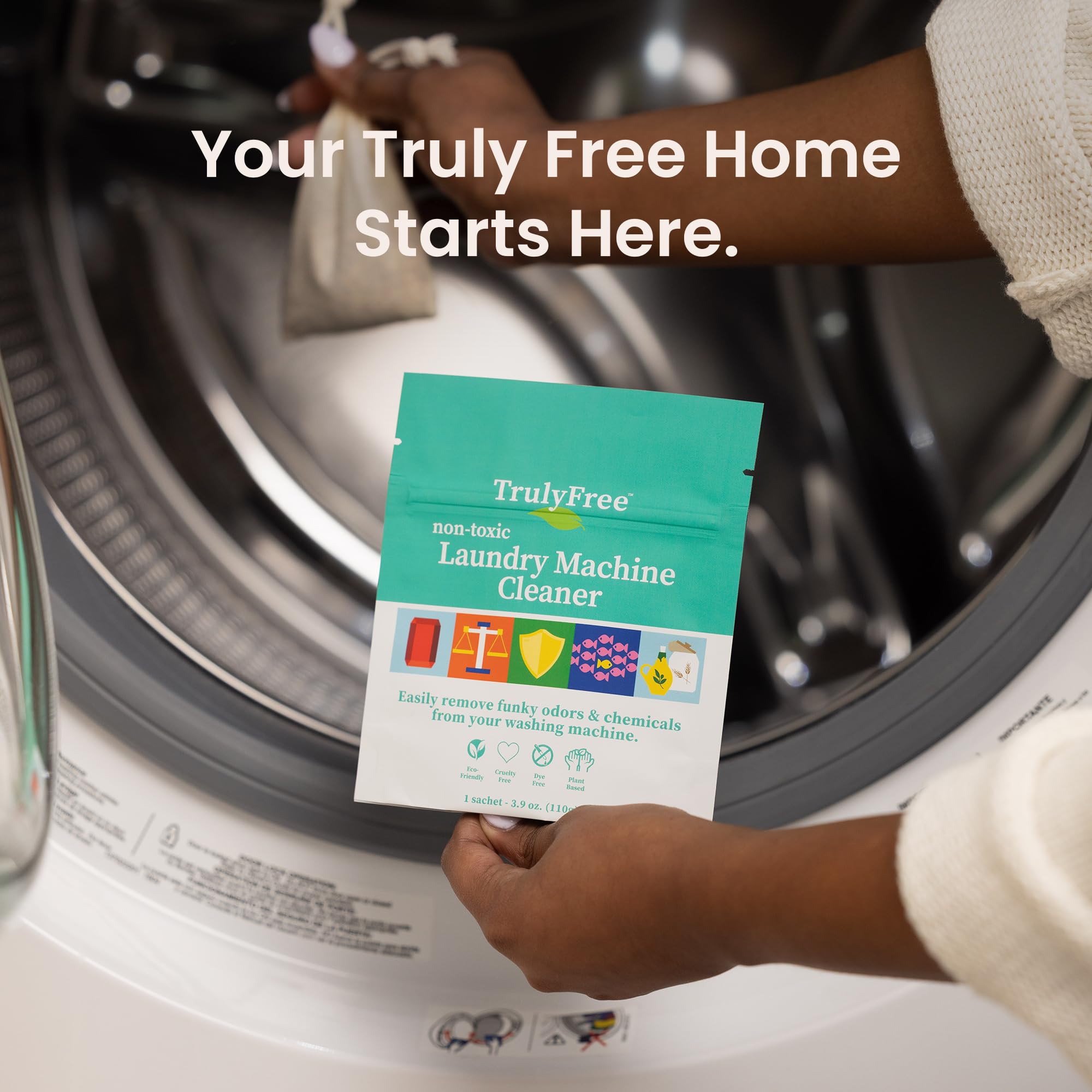 Laundry Washing Machine Cleaner - Deep Cleans Front Load & Top Load Washers - Removes Odor & Mold (1-Use) - Perfect for Monthly Washer Maintenance & Eliminating Musty Smells