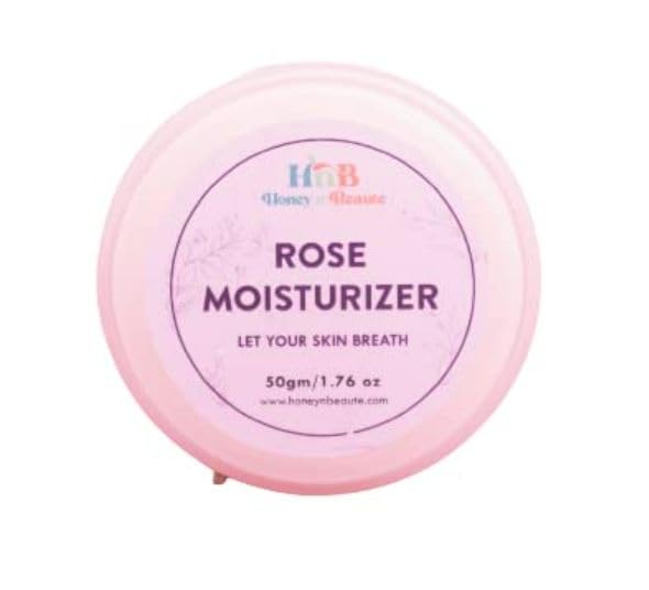 Lightweight Rose Moisturizing Cream 50g - Hydrating Face Moisturizer for Dry Skin | Day & Night Use for Soft, Glowing Skin