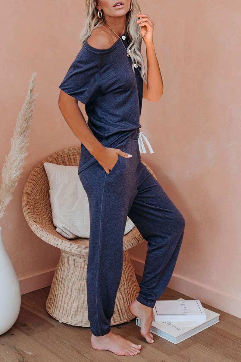 AUTOMET Women's 2-Piece Pajama Set - Cozy Fall Loungewear Sweatsuit with Soft Sweatpants | Perfect for Sleepwear, Home Relaxation & Casual Outings