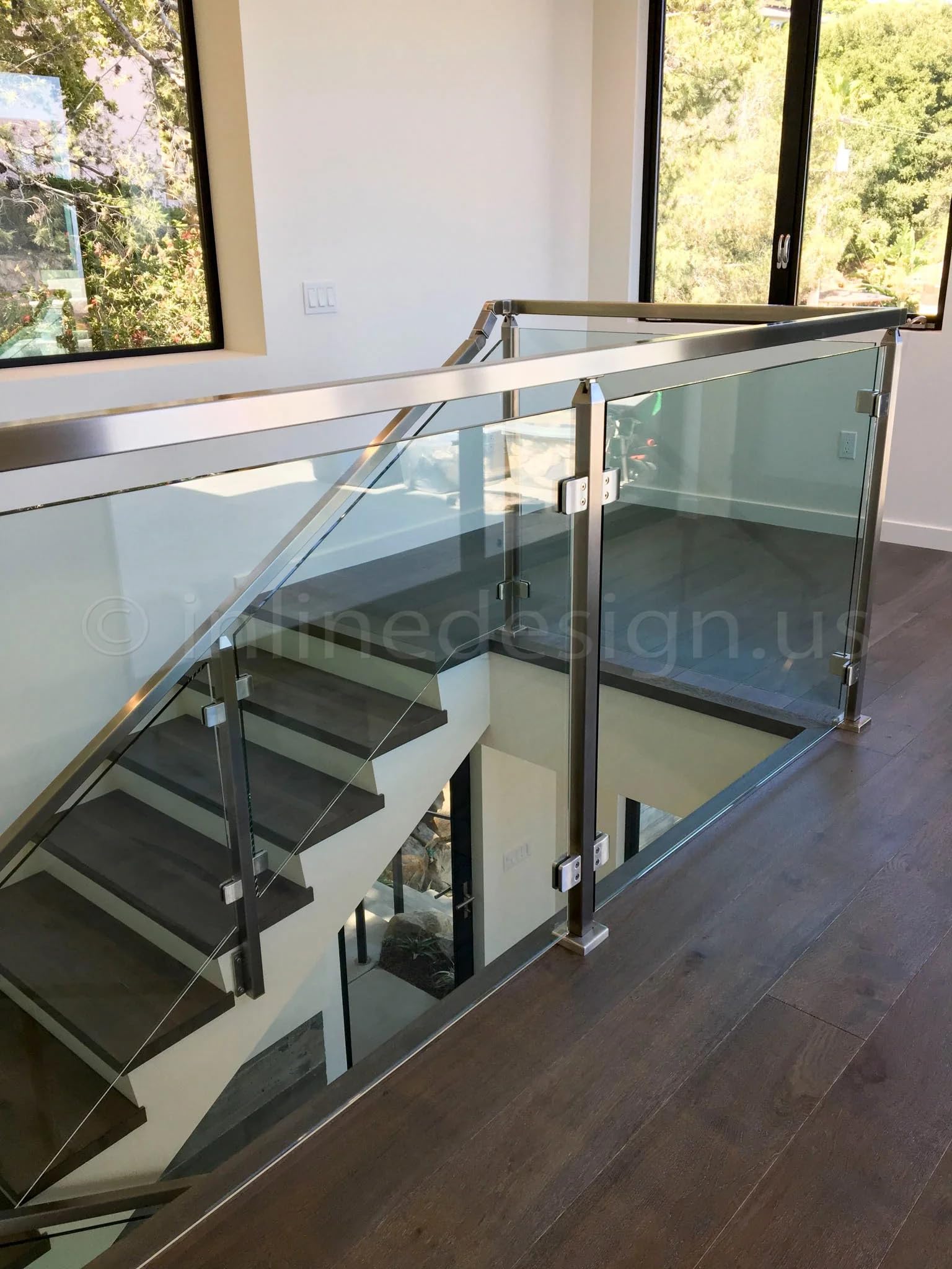 Stainless Steel 316 Glass Railing Post - Heavy Duty Square Surface Handrail for 3/8