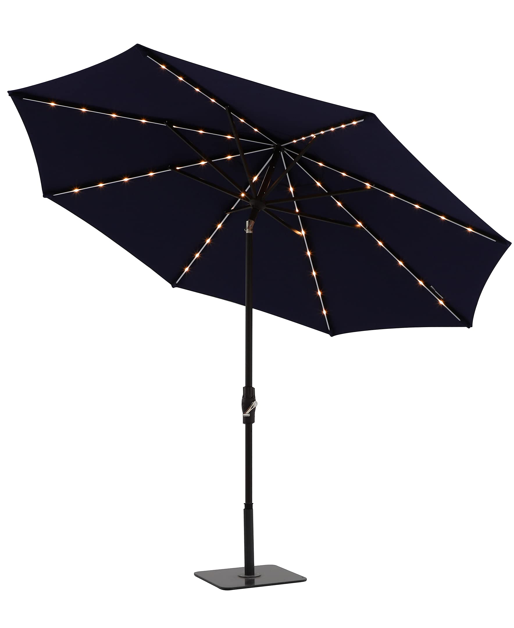 10ft Octagon Market Umbrella with Solar LED Light - Outdoor Garden & Patio Shade