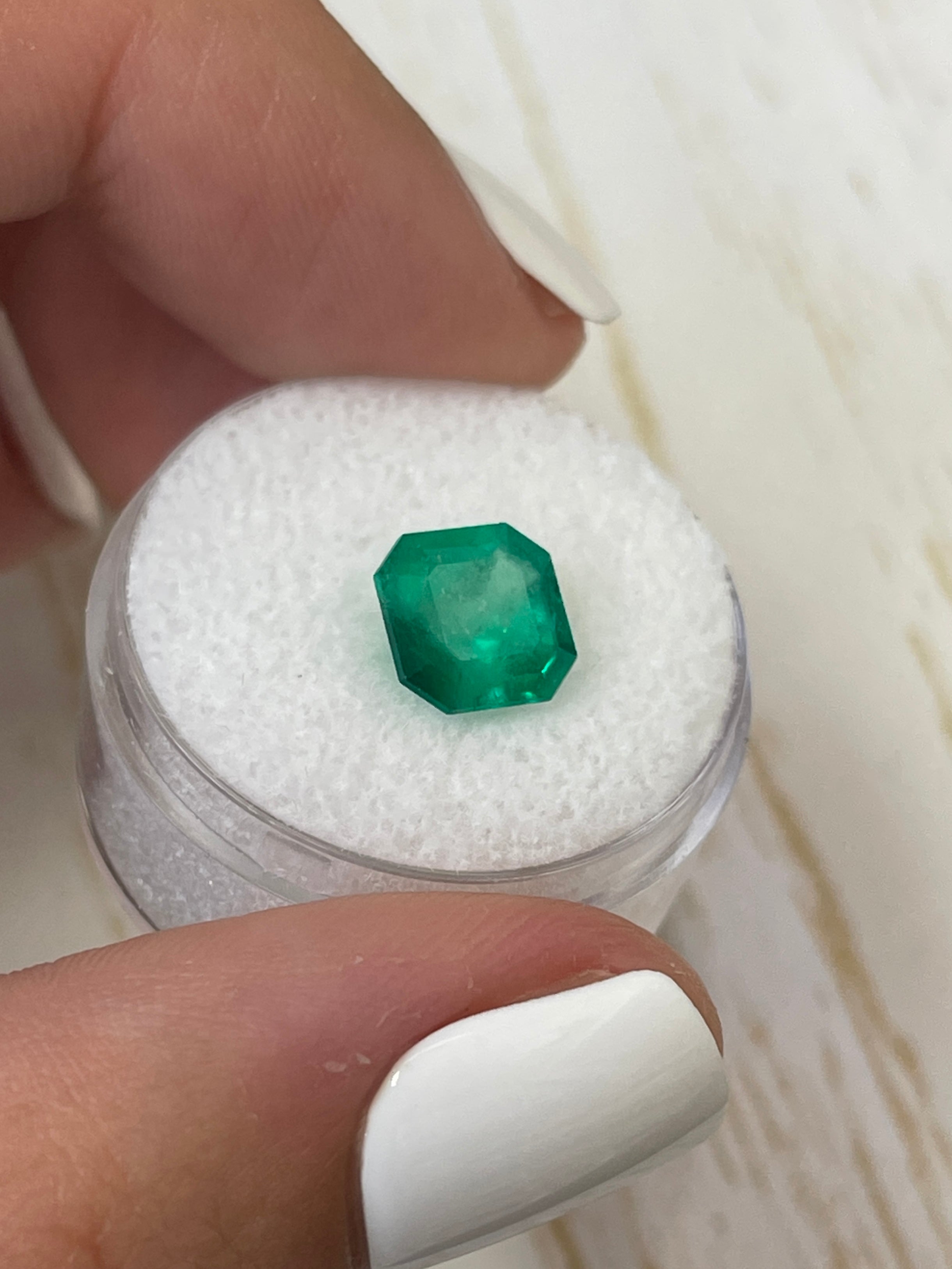 2.55 Carat Natural Muzo Green Colombian Loose Emerald - Asscher Cut for Jewelry Making & Engagement Rings