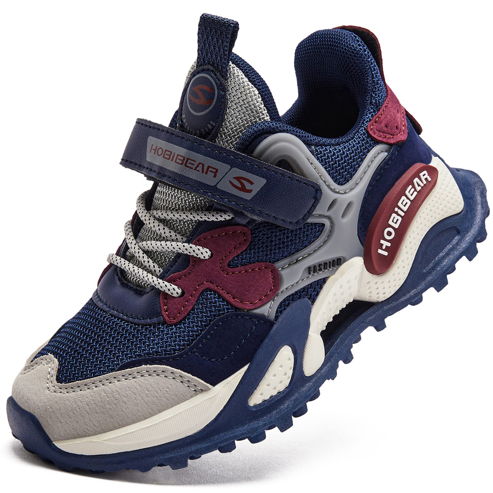 HOBIBEAR Boys Girls Tennis Sneakers - Lightweight Breathable Athletic Shoes for Kids - Running Walking Sports Shoes (Toddler/Little Kid/Big Kid) - Perfect for School, Playground & Daily Activities