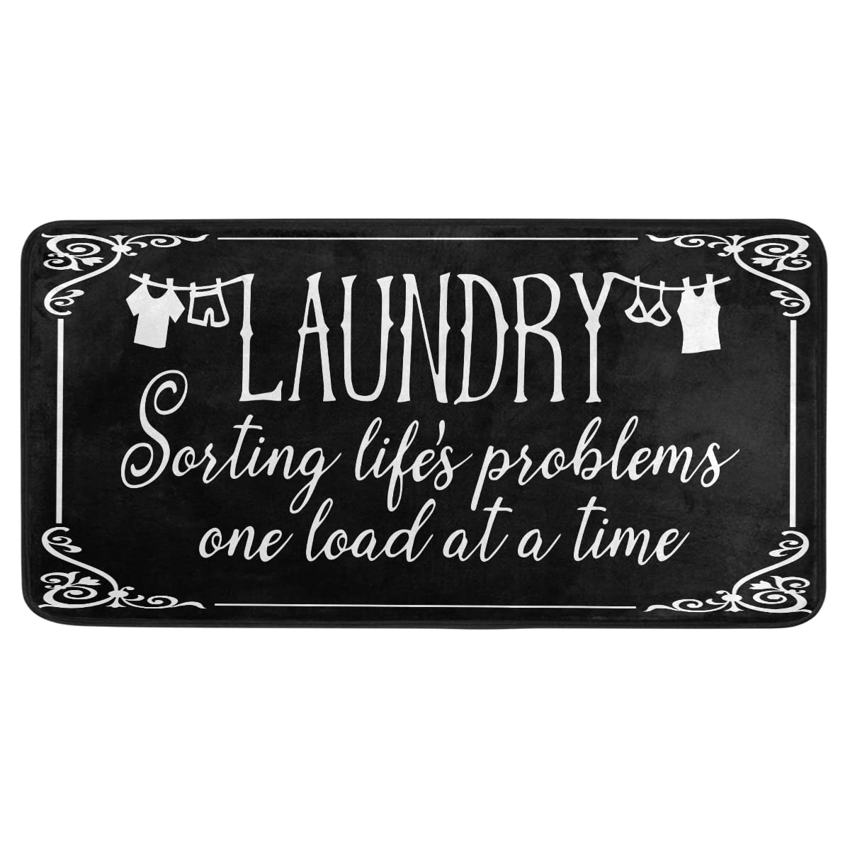 Premium Laundry Room Rug - Non-Slip Kitchen Floor Mat, Bathroom Runner & Washing Machine Carpet - 39x20 Inch Washable Area Rug for Home Decor - Perfect for Laundry Rooms, Kitchens & Bathrooms