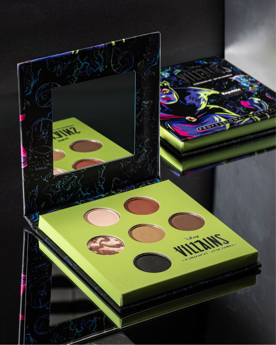 Villain Eyeshadow Palette Set - 6 Highly Pigmented Matte & Shimmer Shades for Dramatic Eye Makeup | Perfect for Halloween, Cosplay & Night Out Looks