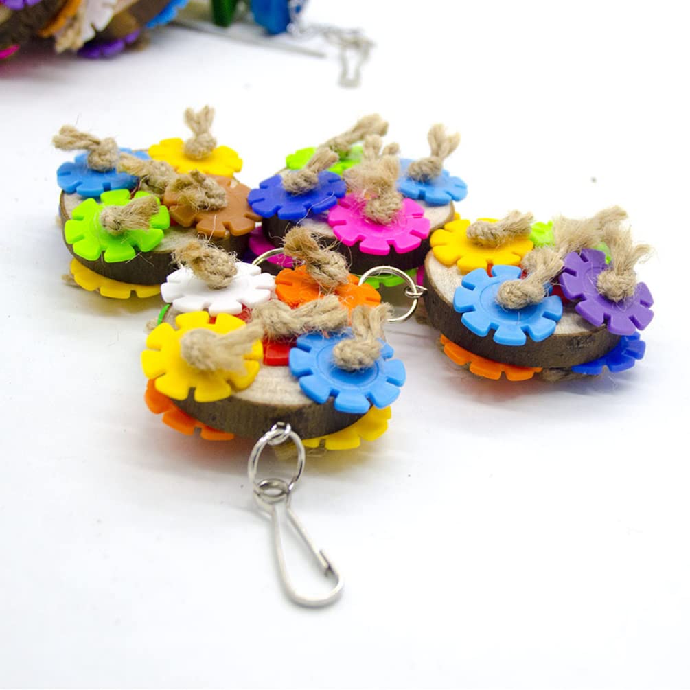 Colorful Parrot Chewing Toy - Hanging Bird Toy for Parrots, Macaws & Cockatoos - Durable & Safe Bird Chewing Supplies - Perfect for Cage Enrichment & Playtime