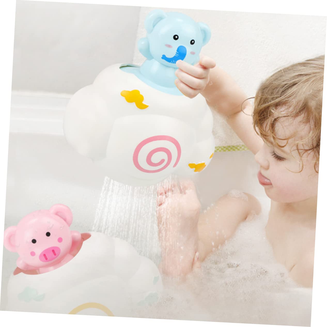 KONTONTY 1PC White ABS Water Fountain Toy - Fun Bath & Beach Toys for Kids, Perfect Summer Outdoor Play for Pool, Backyard & Sandbox Activities
