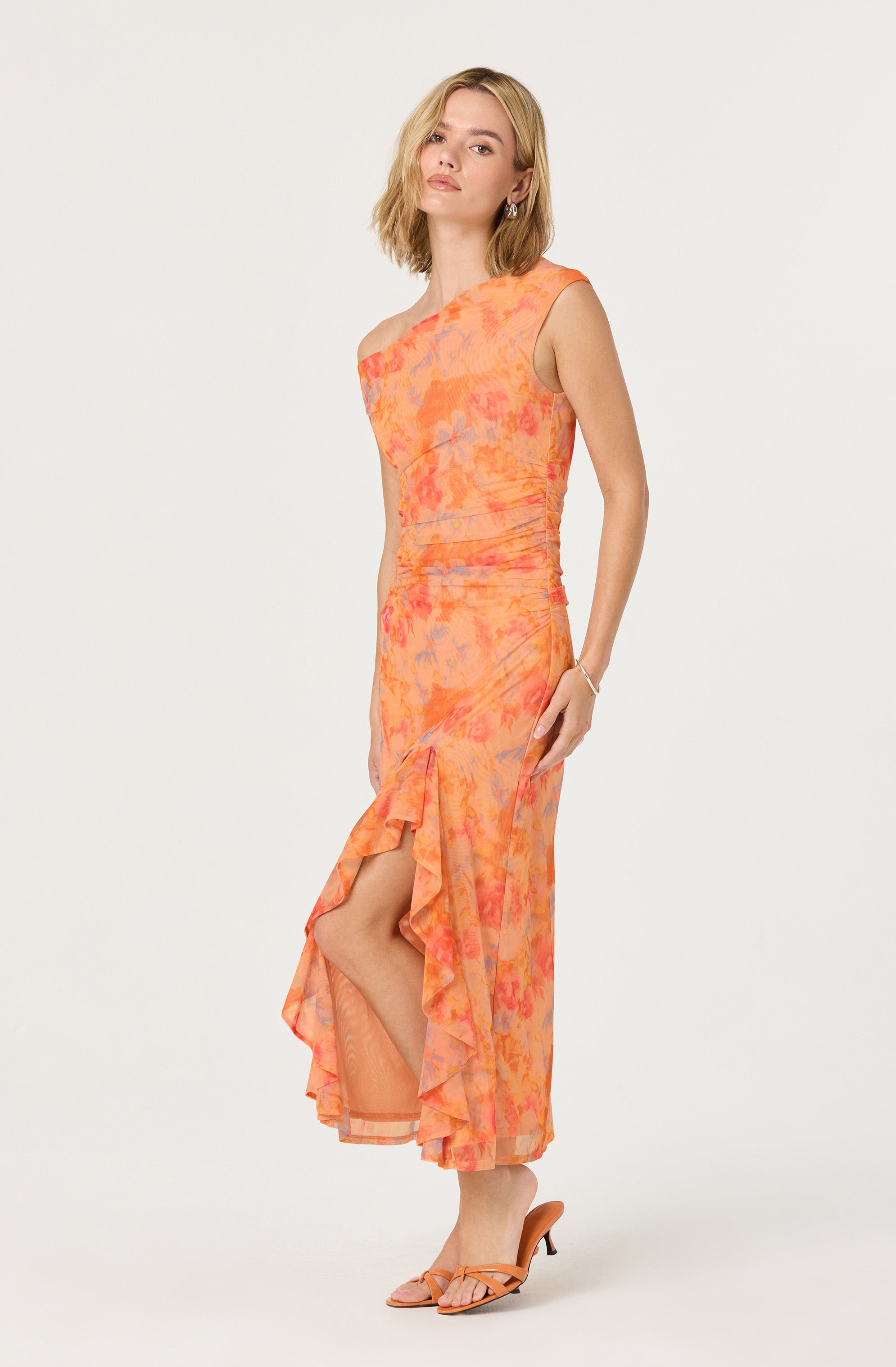 Elegant Off Shoulder Ruffle Midi Dress for Women - Summer Beach Party, Date Night & Vacation Outfit