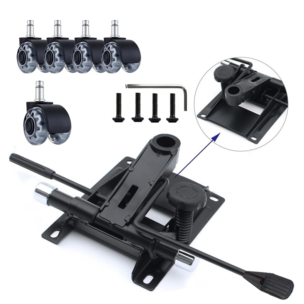Ergonomic Office Chair Tilt Control Mechanism - Adjustable Tilt Angle & Lock Function (7.6x6.1 Inch) - Replacement Part for Office Chair Casters & Components - Perfect for Home Office, Conference Rooms & Workspaces