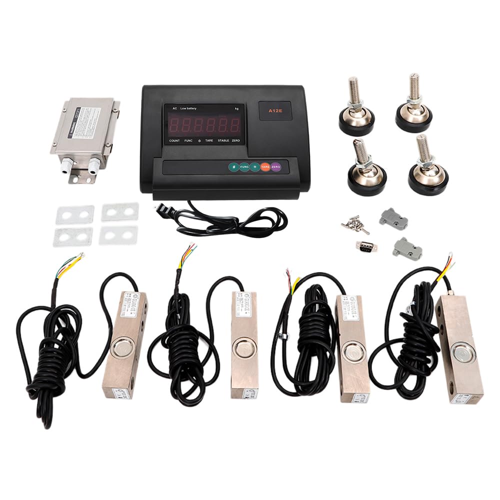 DNYSYSJ 2.5T/5000LBS Alloy Steel Livestock Scale Kit with Shear Beam Load Cell - Heavy Duty Floor Scale for Cattle, Pigs, Sheep & Farm Animals - Perfect for Weighing Livestock in Barns, Farms & Veterinary Clinics