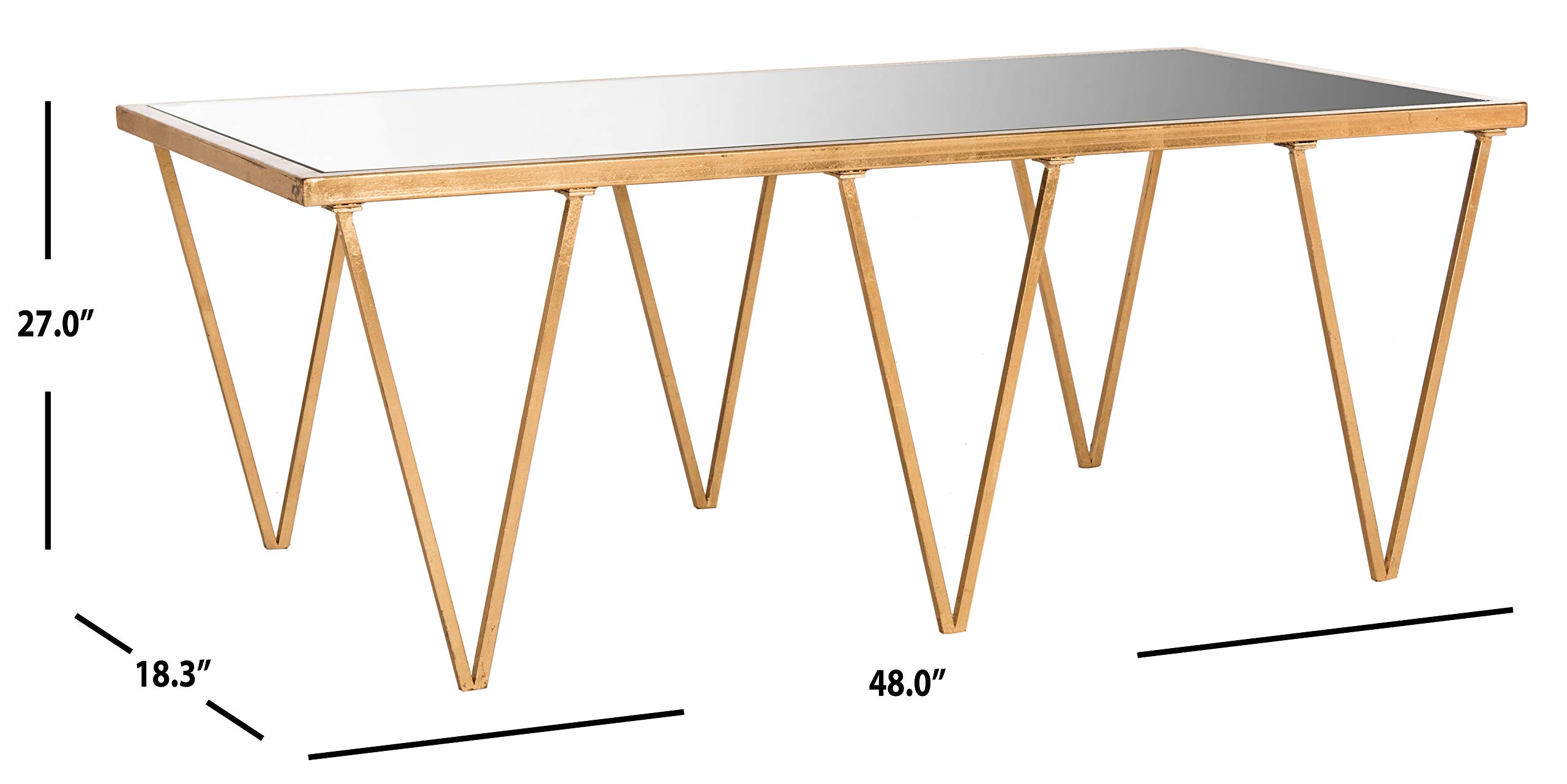 SAFAVIEH Arlene Gold Coffee Table - Modern Living Room Furniture, Round Accent Table for Home Decor, Office & Lounge Use