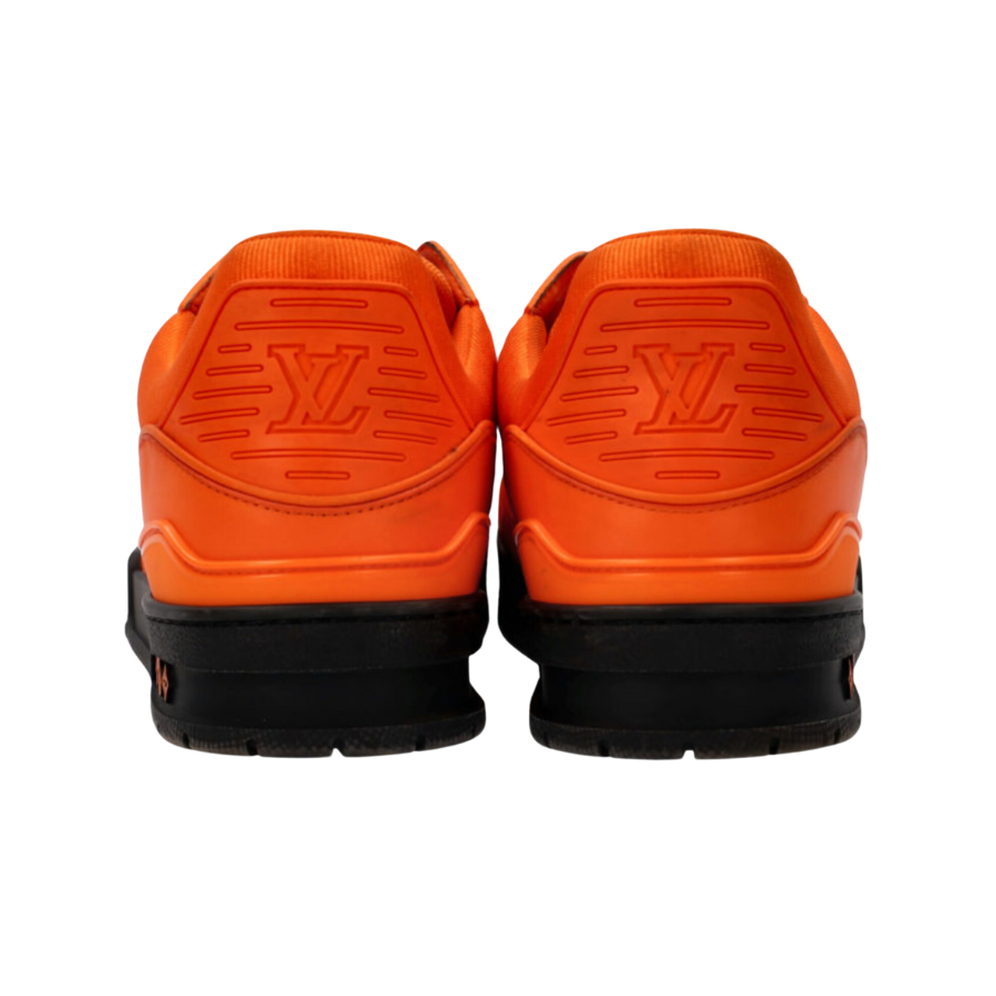 Authentic Louis Vuitton LV Trainer Sneakers in Orange & Black - Luxury Streetwear for Men | Perfect for Casual Outfits, Gym Wear & Urban Fashion
