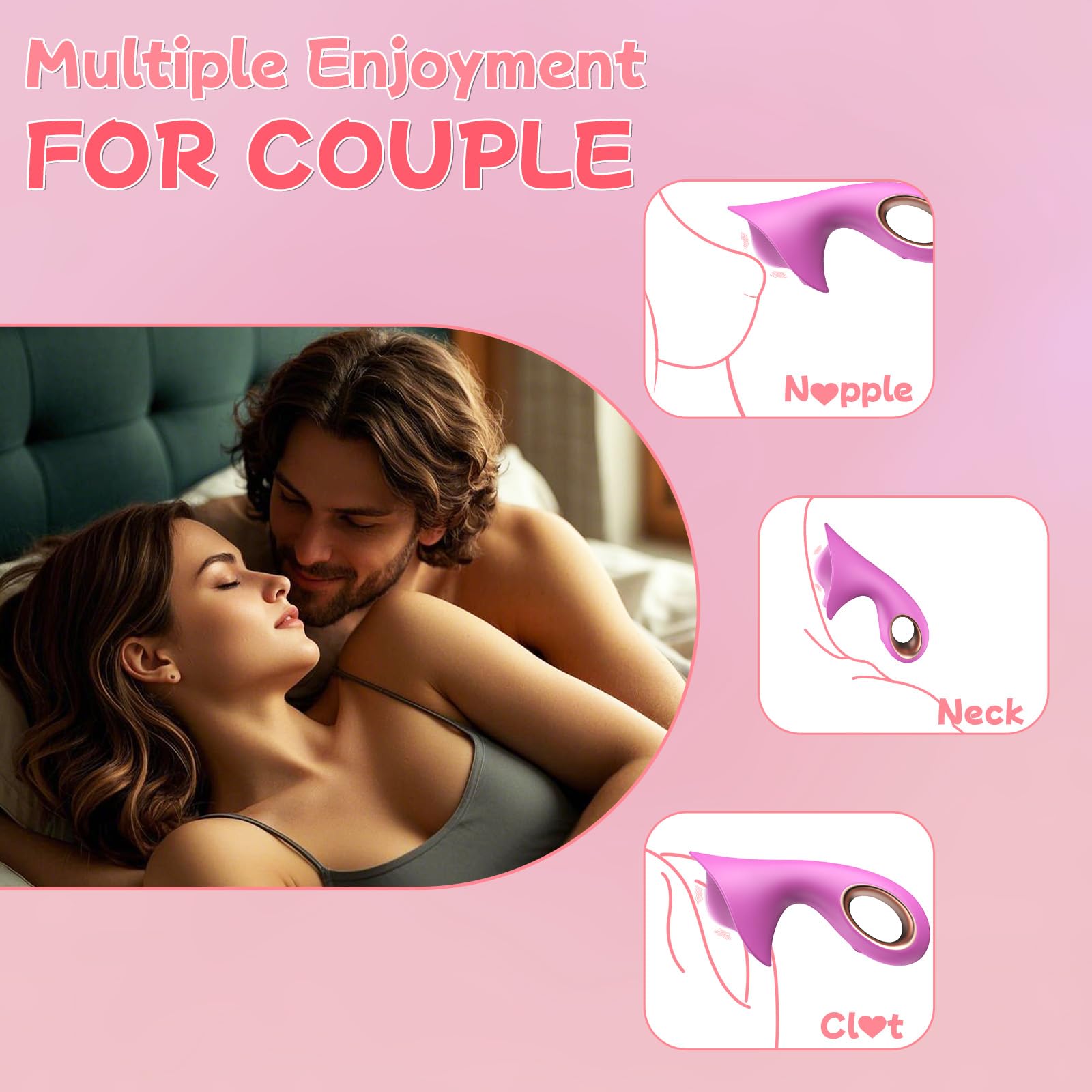 TLOZII Mini Vibrator Wand for Women - 10 Powerful & Quiet Vibration Modes, Clitoral & Nipple Stimulator, Rechargeable Adult Sex Toy - Perfect for Solo Play, Couples & Sensual Massage