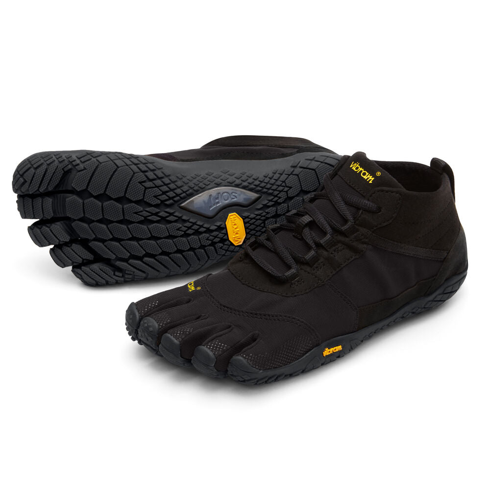 Vibram Women's V Trek Hiking Shoes - Black/Black | Lightweight & Durable for Outdoor Adventures, Trail Running & Travel