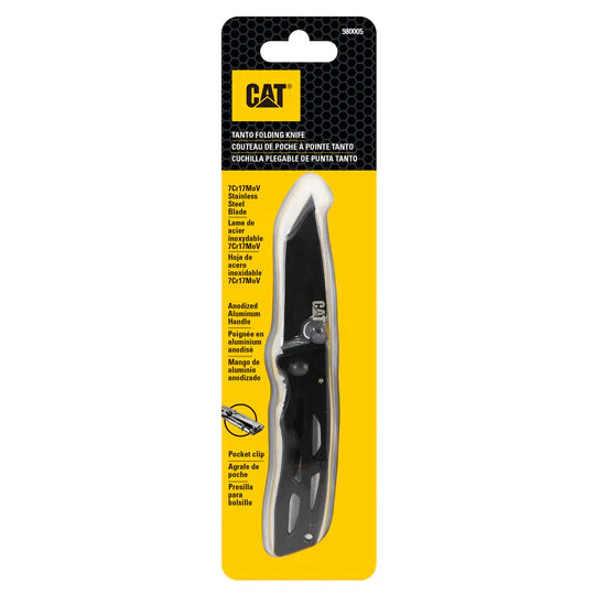 6 1/2 Inch Tanto Folding Knife - Tactical Pocket Knife with Stainless Steel Blade for Outdoor, Camping, Hiking & Survival Gear