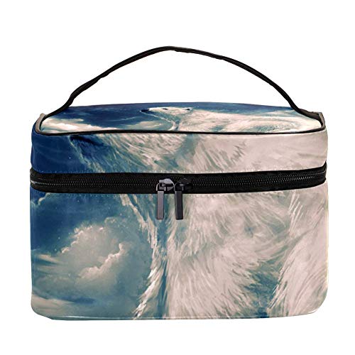 Polar Bear on Clouds Cosmetic Bag - Travel Makeup Case & Toiletry Organizer for Women | Waterproof Storage Box for Vacation, Gym, and Daily Use