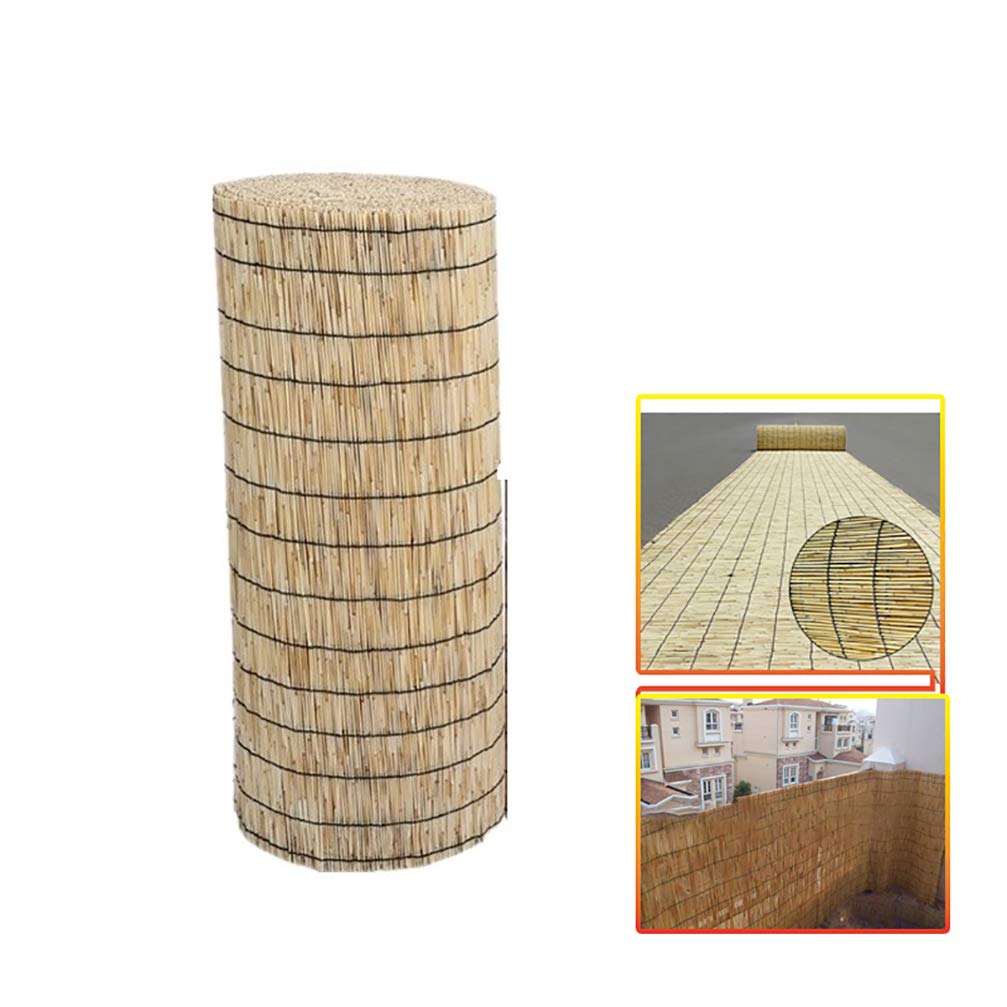Natural Reed Privacy Fence - Eco-Friendly Hand-Woven Sun Shade Screen for Garden, Balcony & Patio | Durable Outdoor Decorative Fencing for Backyard, Poolside & Deck Areas