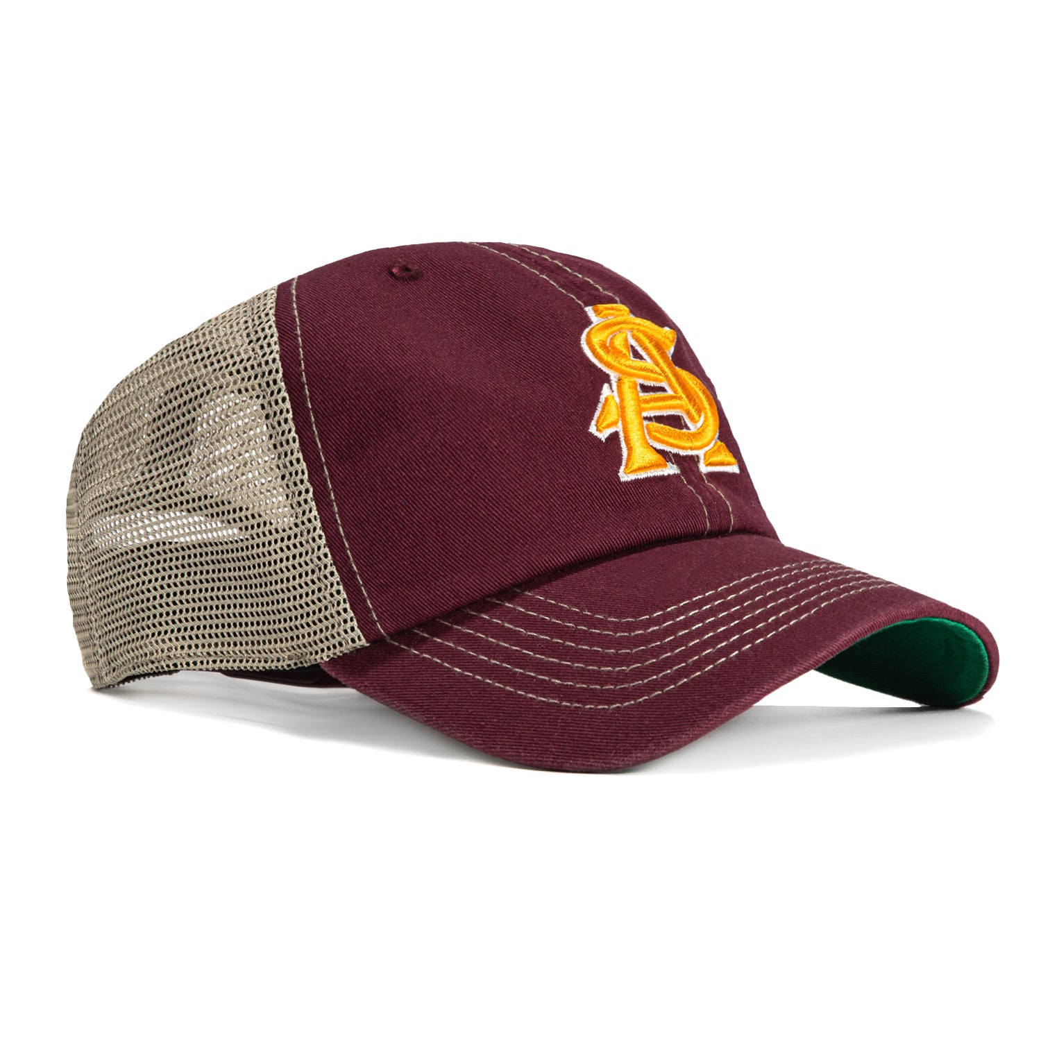 47 Brand Arizona State Sun Devils Trawler Cleanup Snapback Hat - Maroon & Gold - Adjustable Baseball Cap for Men & Women - Perfect for Sports, Tailgating & Casual Wear