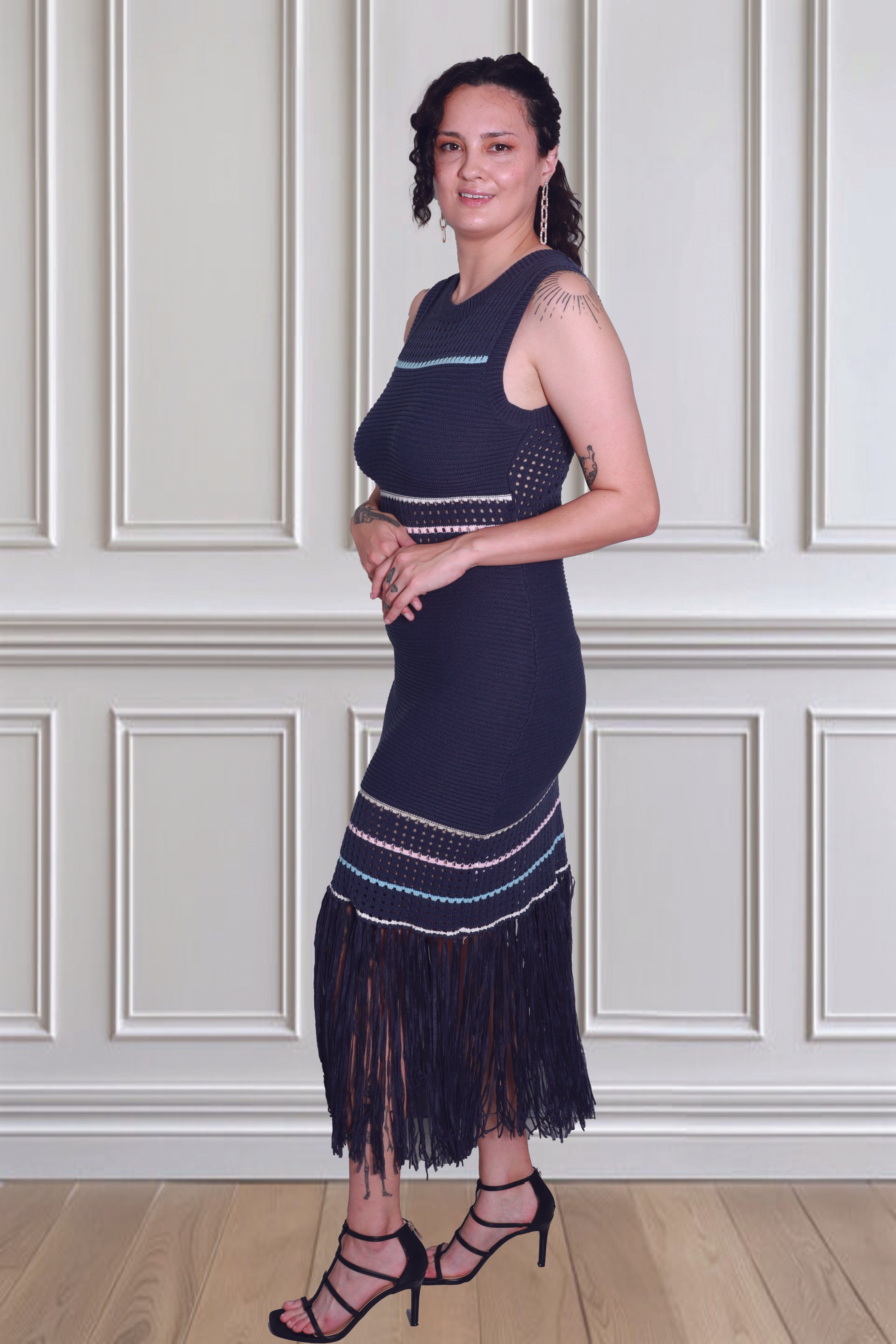 Boho Fringe Detailed Dress for Women - Flowy Bohemian Maxi Dress with Embroidery - Perfect for Festivals, Beach Vacations & Summer Outfits
