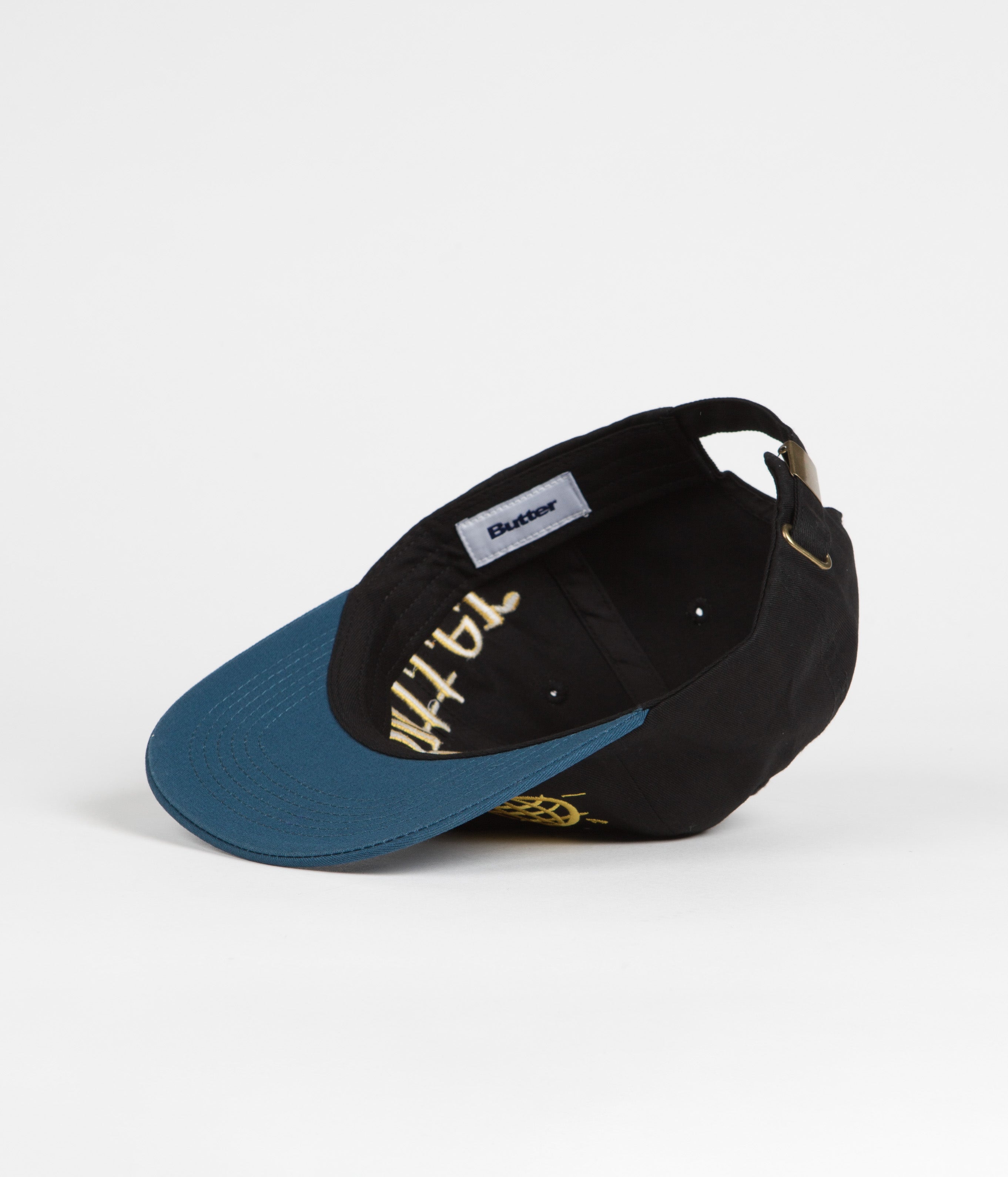 Butter Goods Discovery Cap - Black & Dark Teal Snapback Hat for Men & Women | Streetwear Fashion, Outdoor Activities & Casual Wear