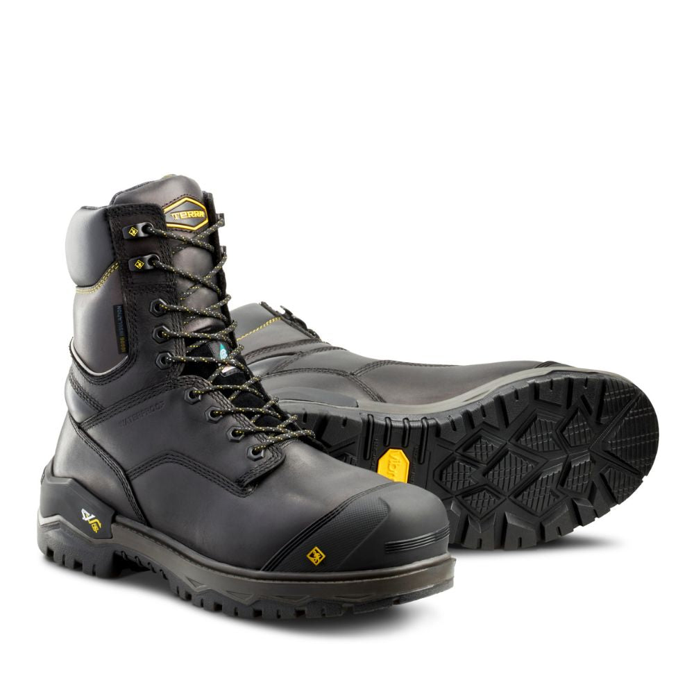 Terra Gantry LXI Men's Winter Work Boots with Composite Safety Toe - CSA Certified, 1000g Insulation for Extreme Cold (TR0A4TAXBLK) | Ideal for Construction, Warehouse & Outdoor Winter Work