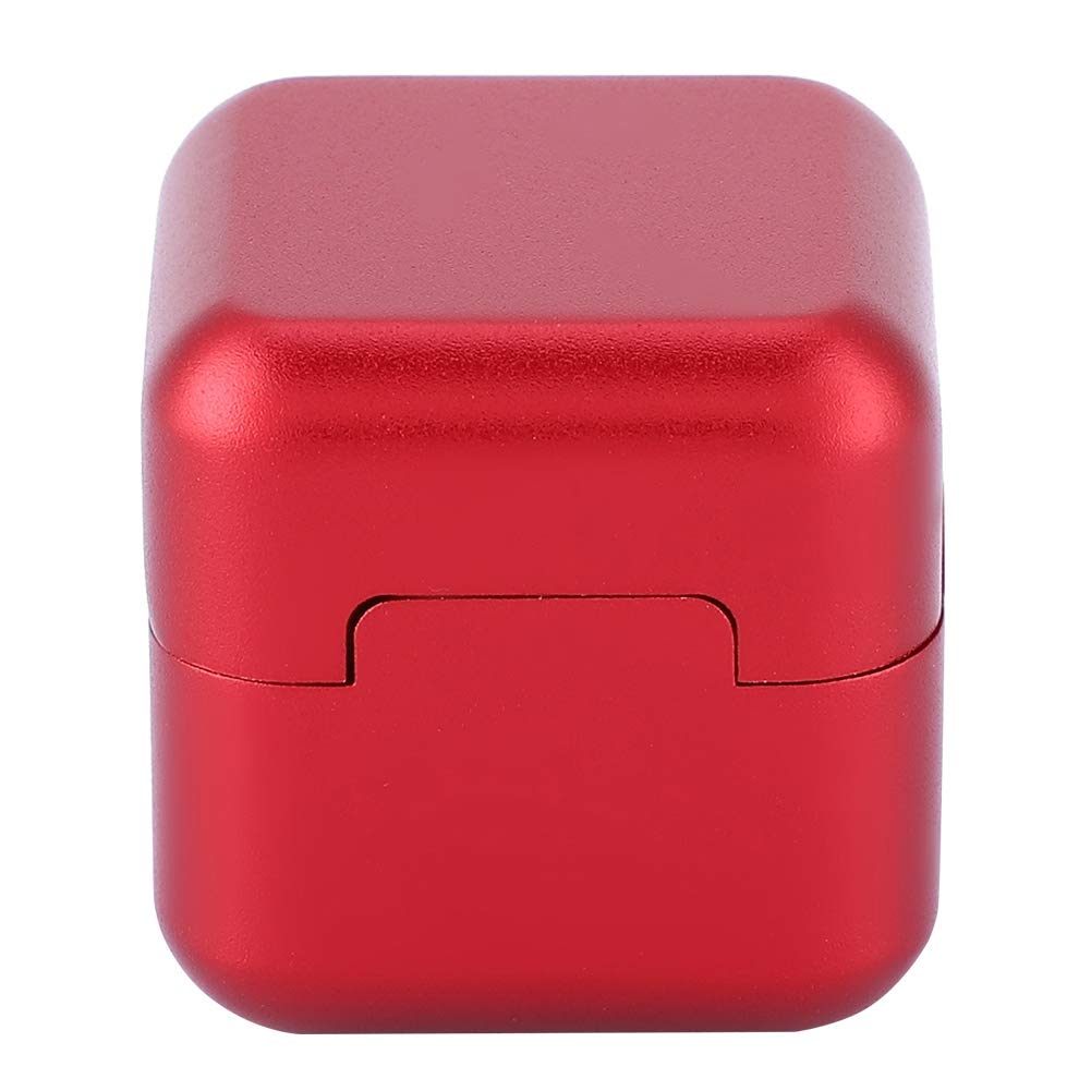 Premium Aluminum Magnetic Pool Cue Chalk Holder - Portable Mini Billiard Chalk for Snooker & Pool Players (Red) - Perfect for Bars, Game Rooms & Professional Tournaments