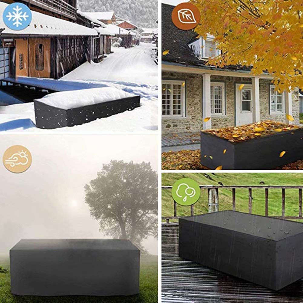 Heavy Duty 420D Waterproof Outdoor Furniture Covers for Patio, Garden, Balcony - 120x120x74cm Storage Protector for Lawn Tables and Chairs Set | All-Weather Protection Against Rain, Dust & UV Rays | Perfect for Backyard, Deck & Outdoor Dining Areas