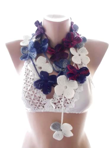 Handmade Ombre Crochet Lariat Necklace - Boho Chic Layering Jewelry for Women, Perfect for Weddings, Festivals & Everyday Boho Fashion
