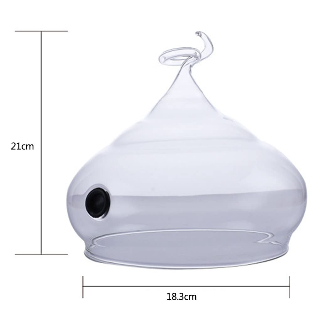 Glass Display Cloche Dome Cover for Smoke Infuser - Food Serving Cover for Plates, Bowls & Glasses - Smoky Drinks & Food Presentation - Snake Head Design - Perfect for Cocktail Bars, Restaurants & Home Entertaining