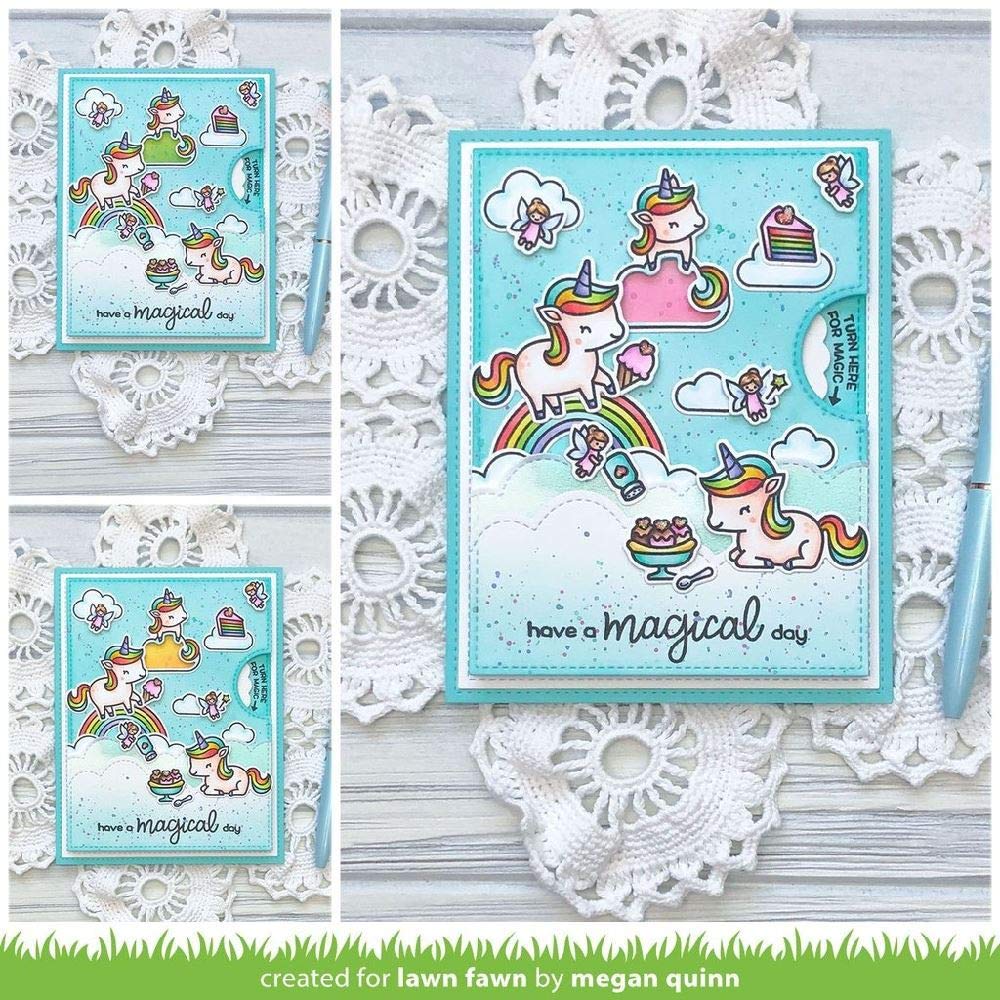 Lawn Fawn LF2352 Puffy Cloud Backdrop Die Set - Custom Craft Dies for Scrapbooking, Card Making & DIY Projects - Perfect for Photo Backdrops, Invitations & Paper Crafts