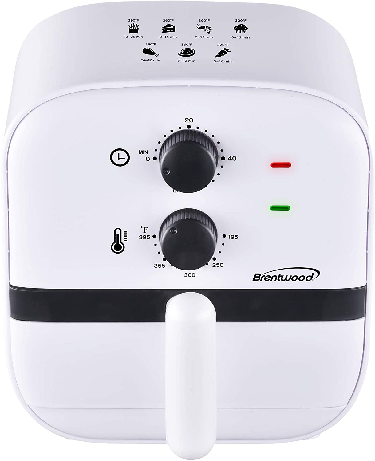 Brentwood AF100 1 Quart Small Electric Air Fryer with 60-Minute Timer & Temperature Control - Perfect for Healthy Cooking, Snacks, and Small Meals in Dorms, Apartments & Offices