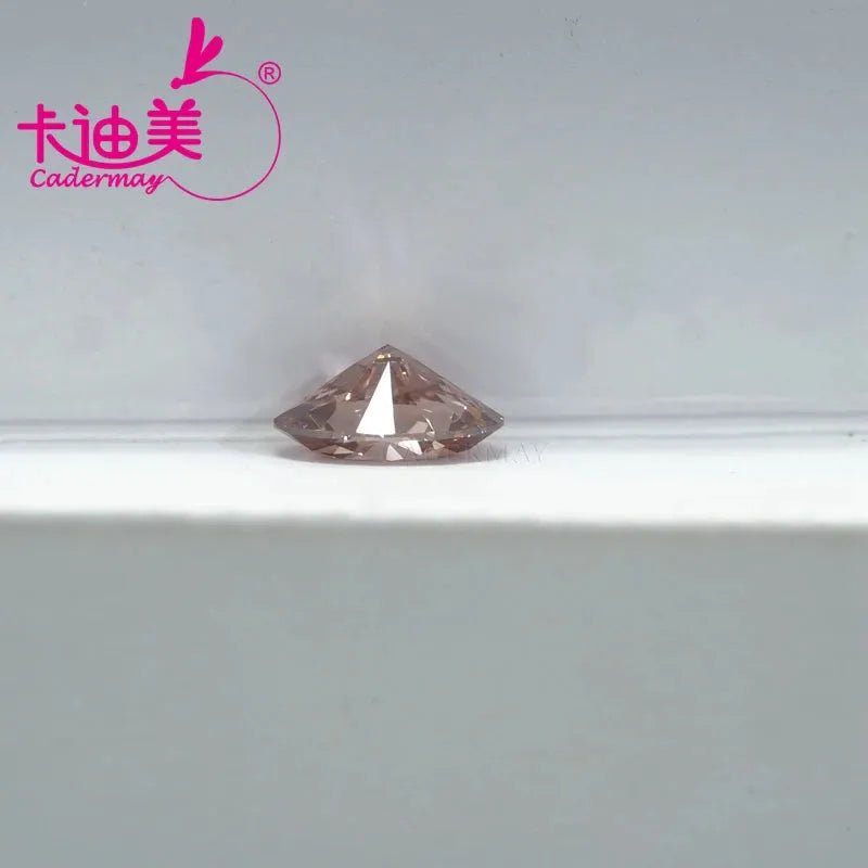 CADERMAY Oval EX Cut Fancy Brownish Pink VS1 Clarity CVD Lab Grown Loose Diamond - Premium Gemstone for Engagement Rings & Jewelry Making